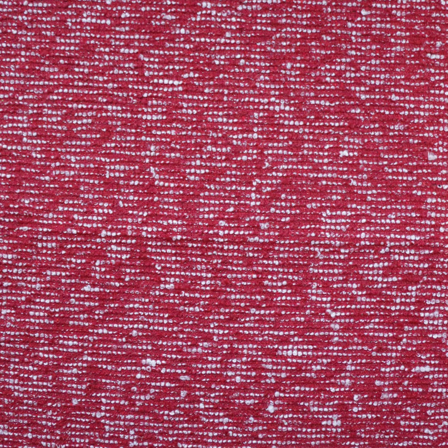red wool blend boucle with silver lurex for dressmaking fabrics