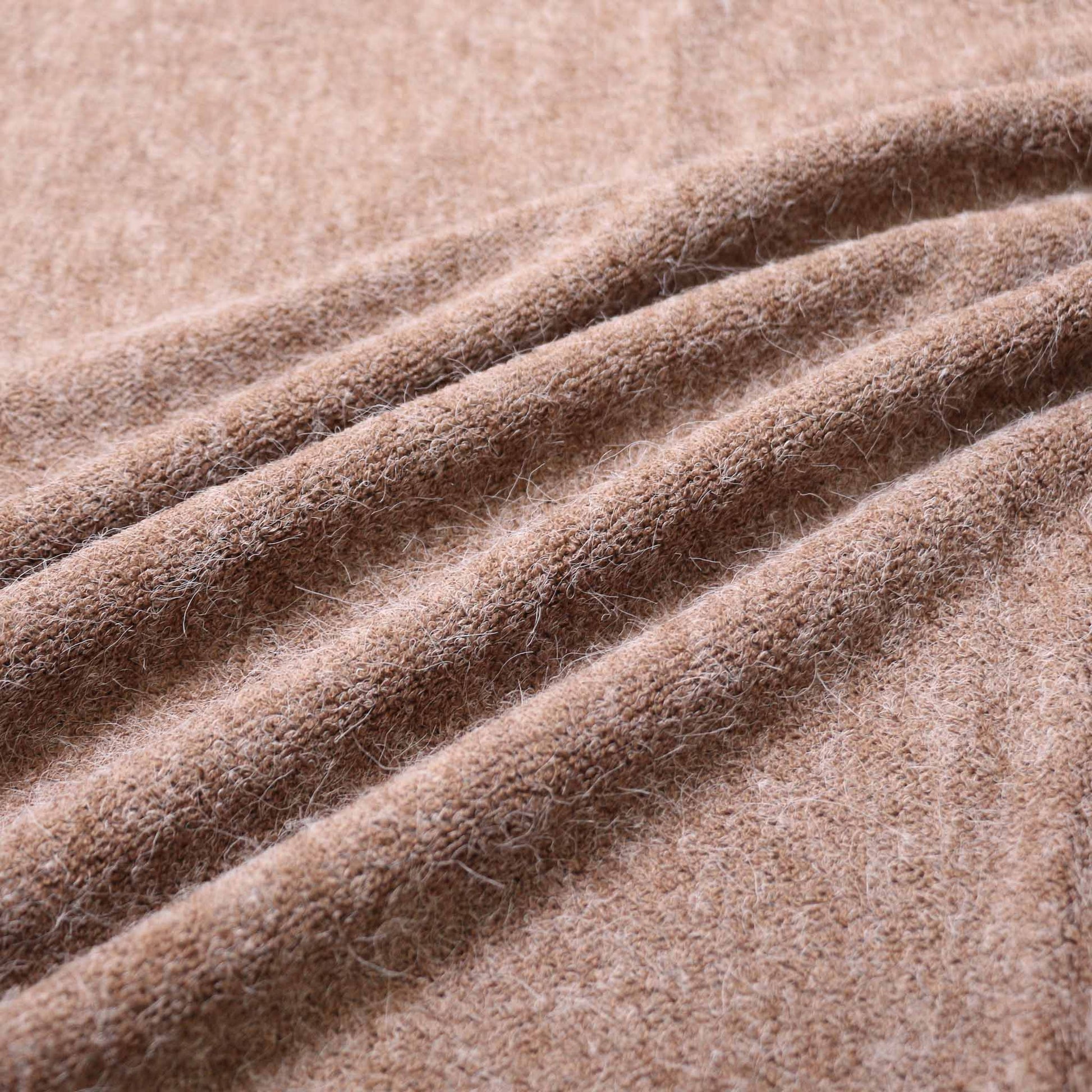jersey wool blend fabric plain beige colour
