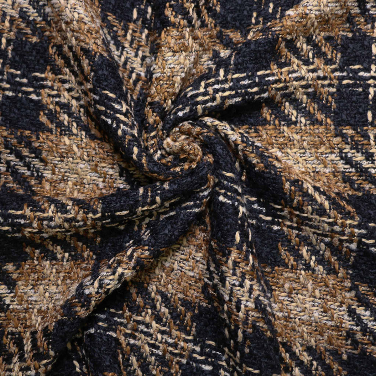 Boucle Fabric - black, beige