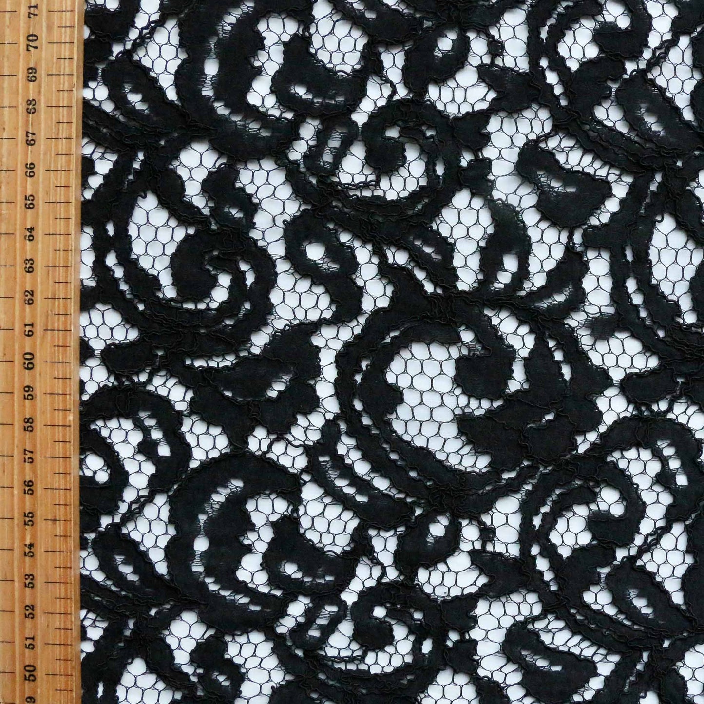 metre black guipure corded decorative dressmaking lace fabric