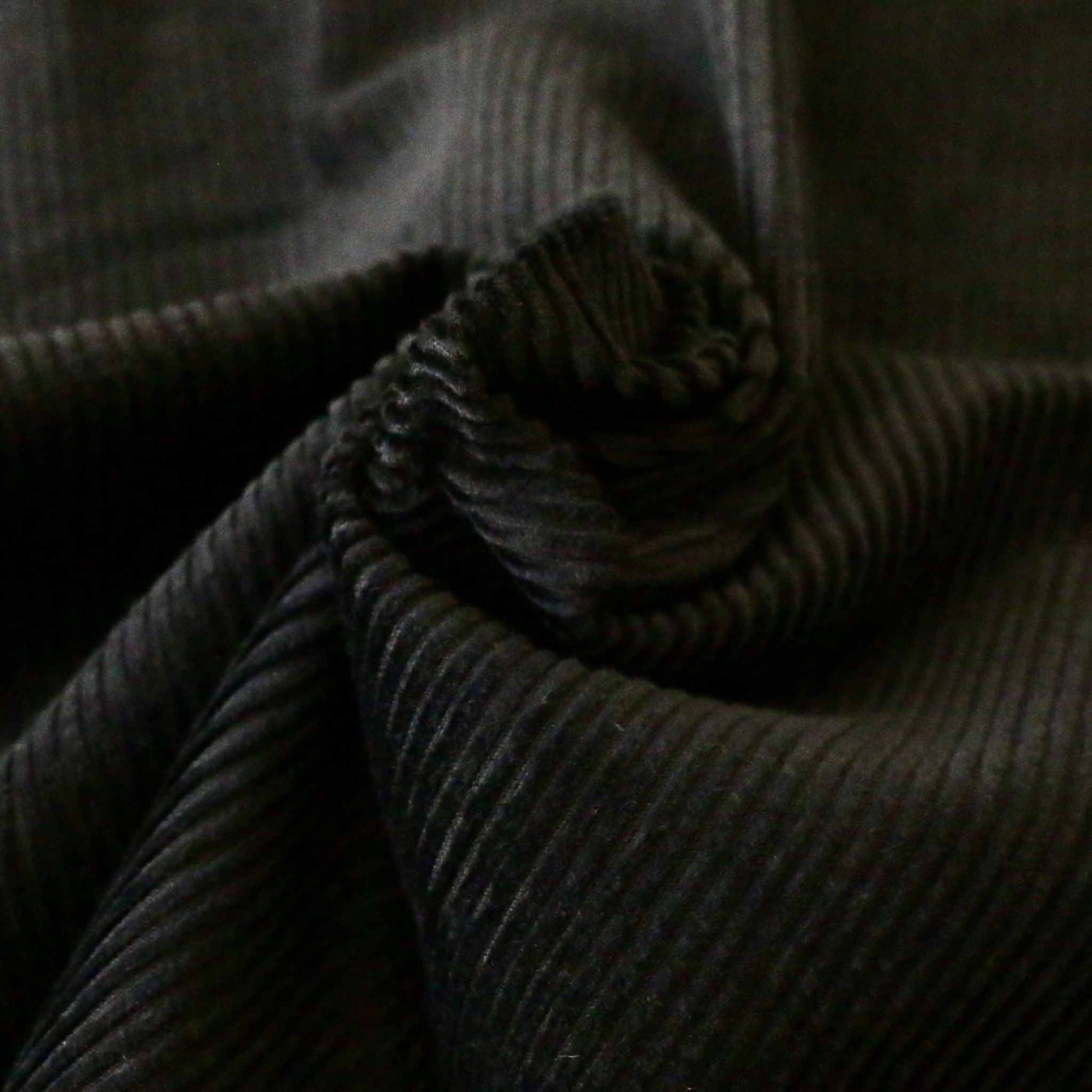 cotton ten wale black corduroy dressmaking fabric