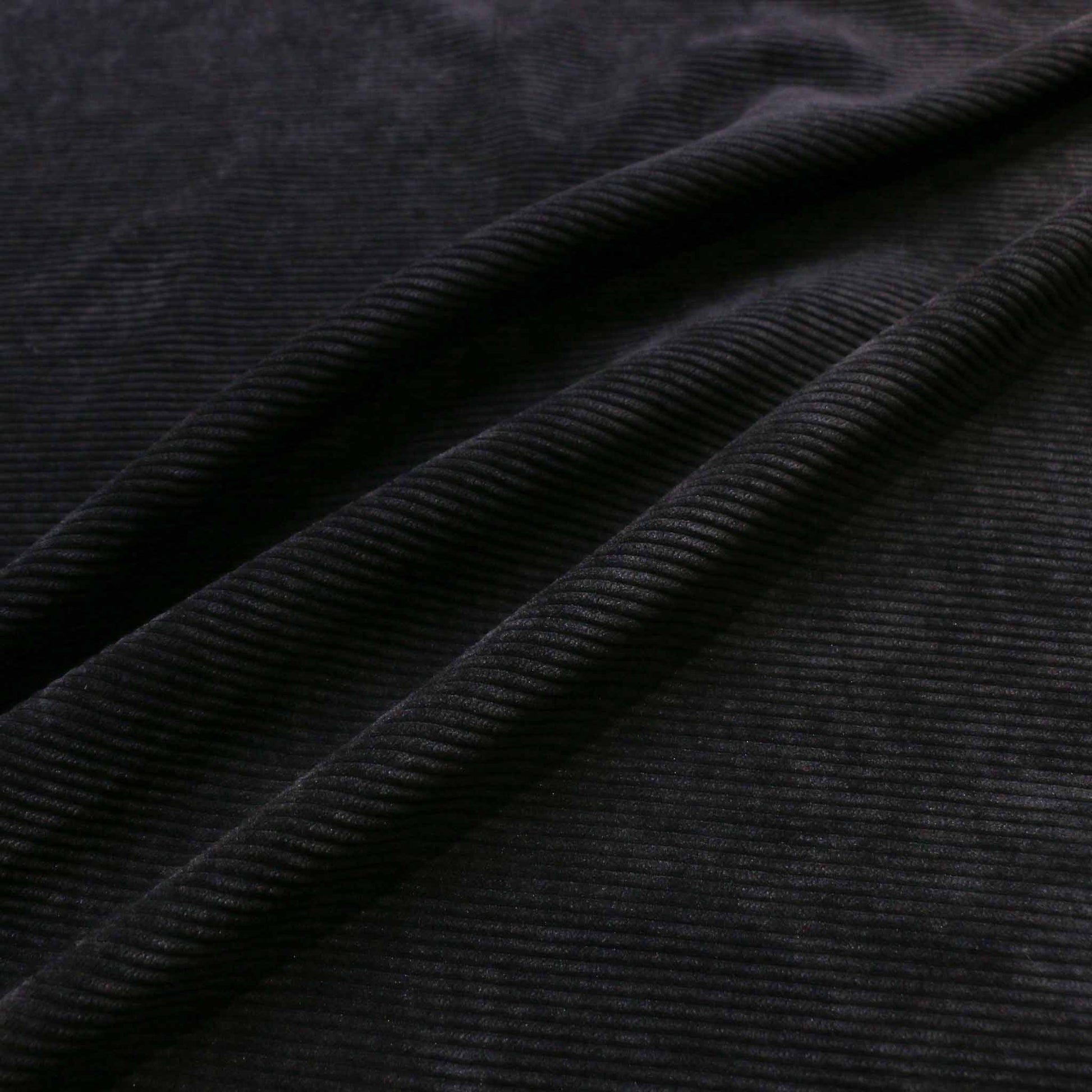 black jumbo corduroy dressmaking fabric 