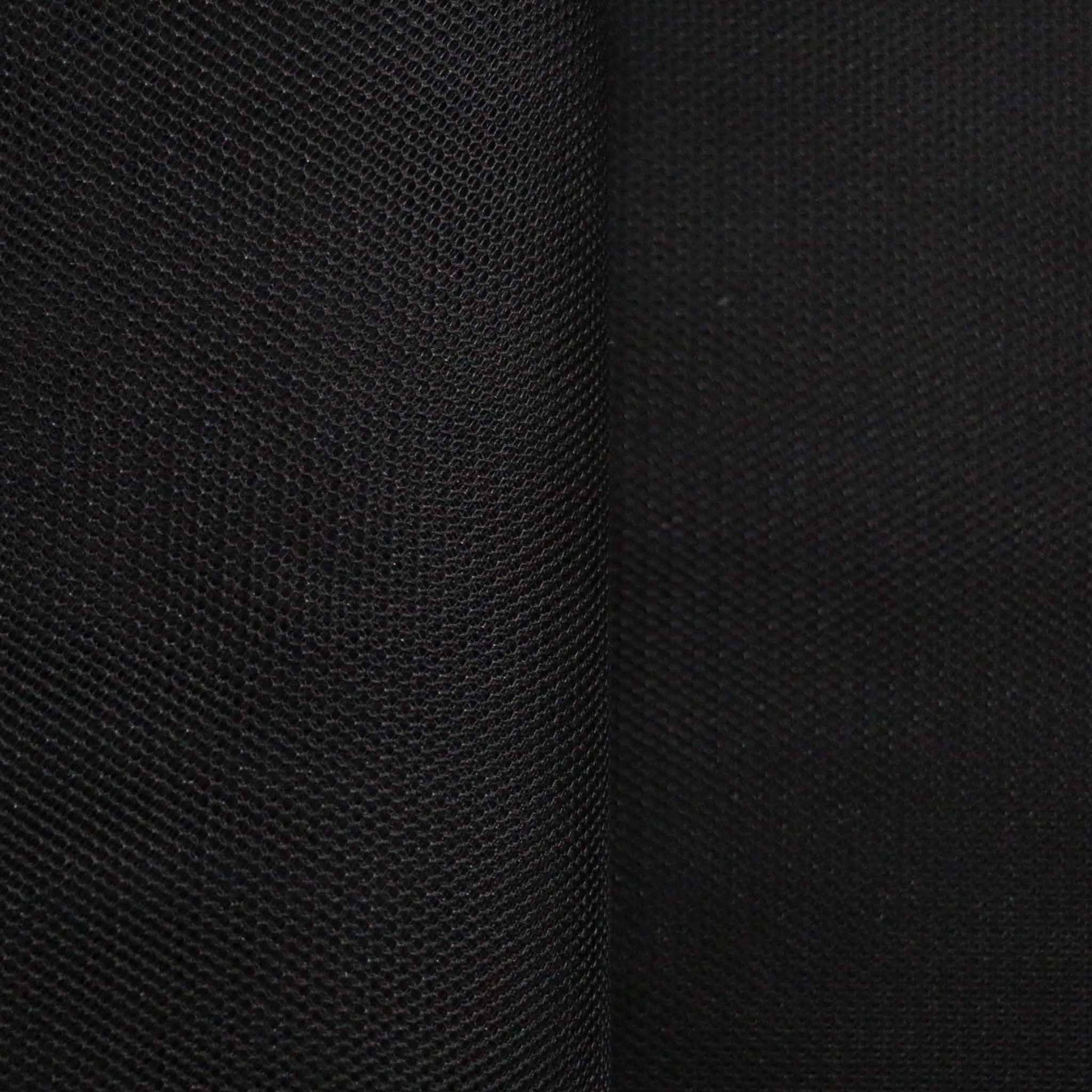 plain black dressmaking netting tulle fabric