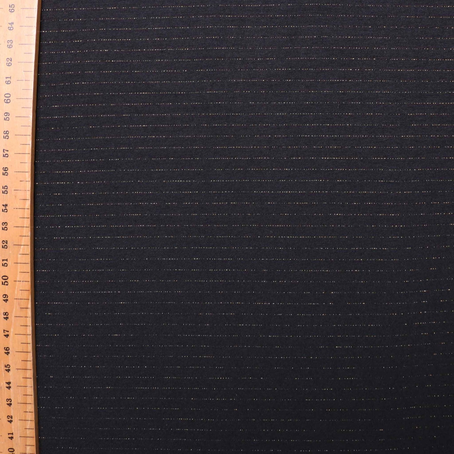 black and gold bengaline fabric for dressmaking with stretch pinstripe