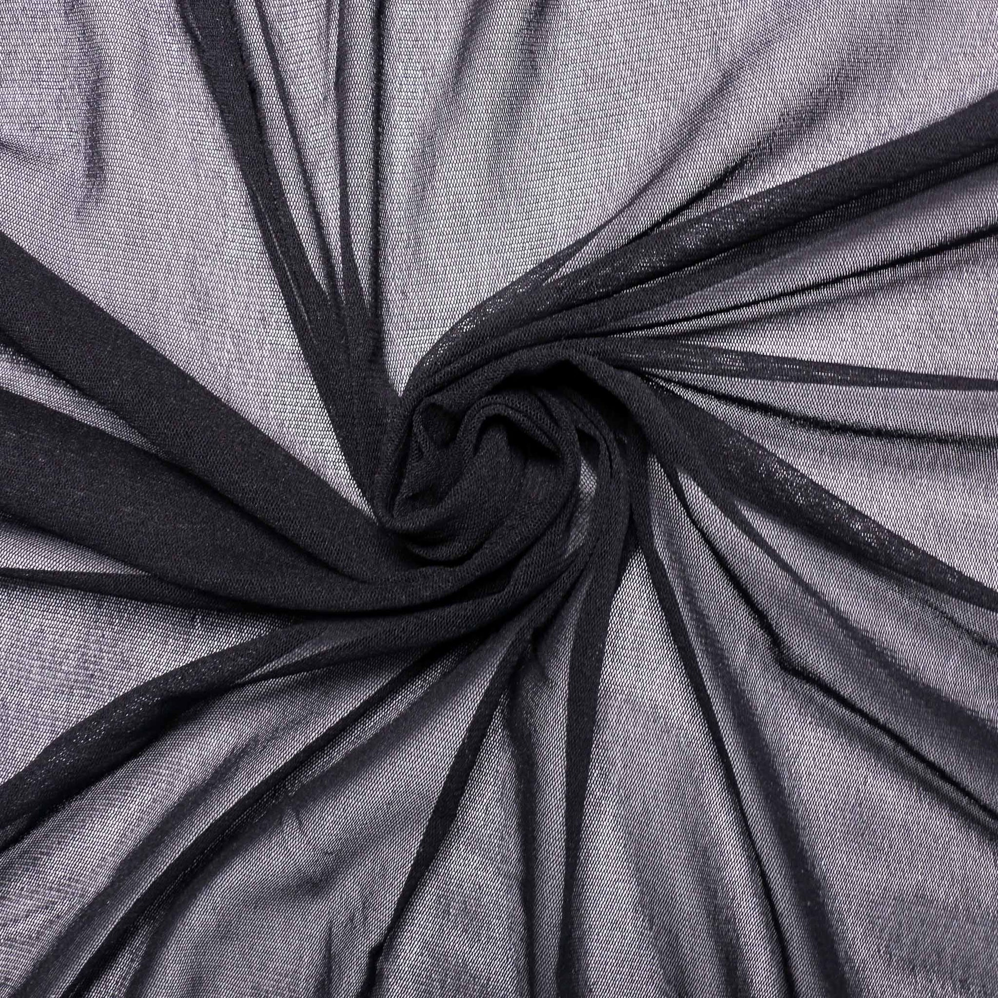 netting fabric for dressmaking in black colour