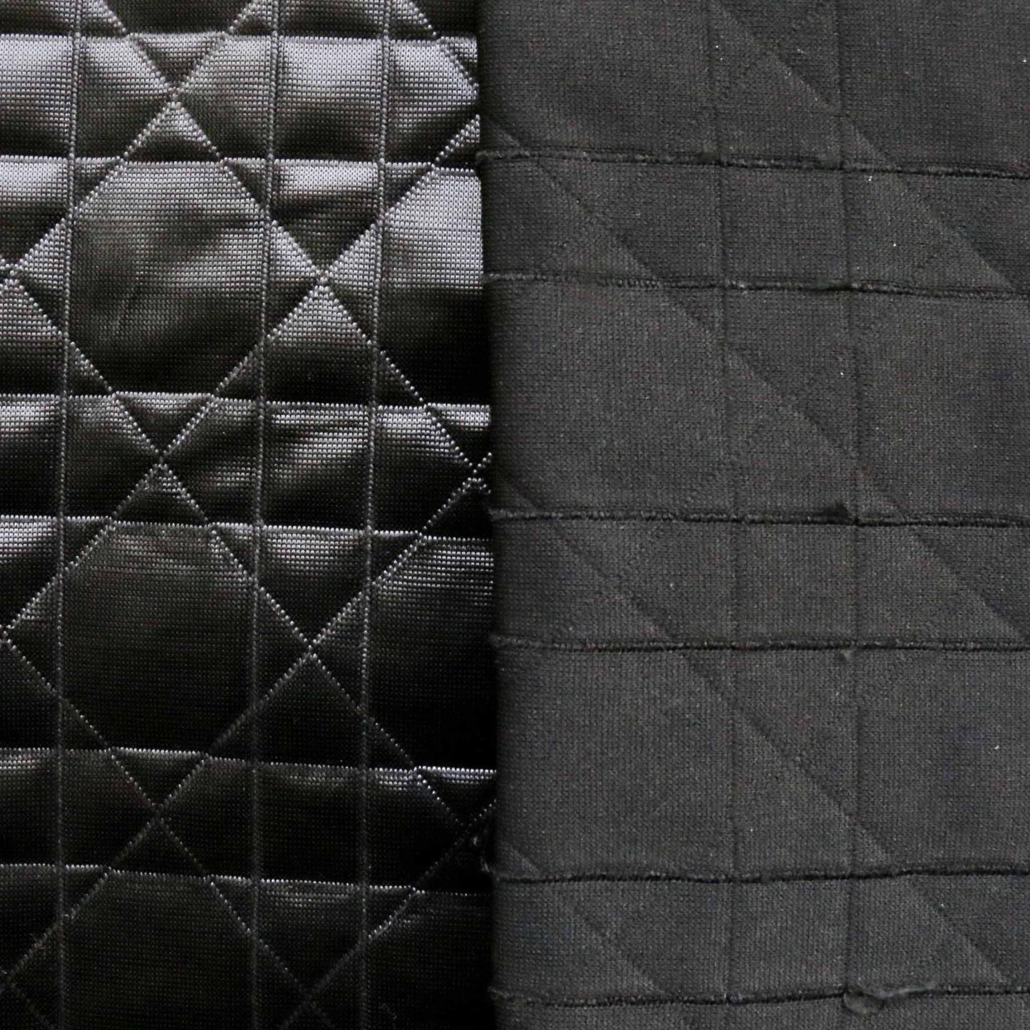 black dressmaking quilting jersey fabric with geometric inspired design