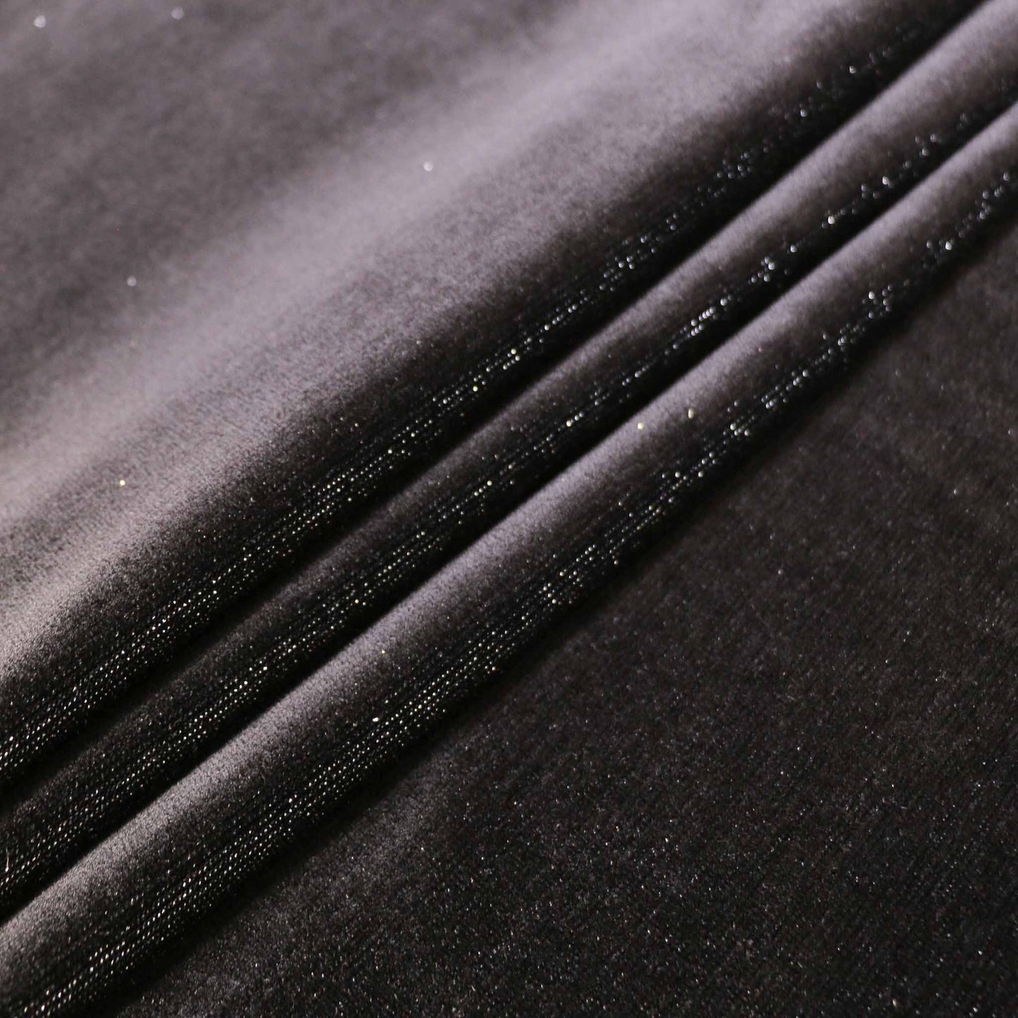 reversible cotton velour dressmaking fabric in black and silver colour
