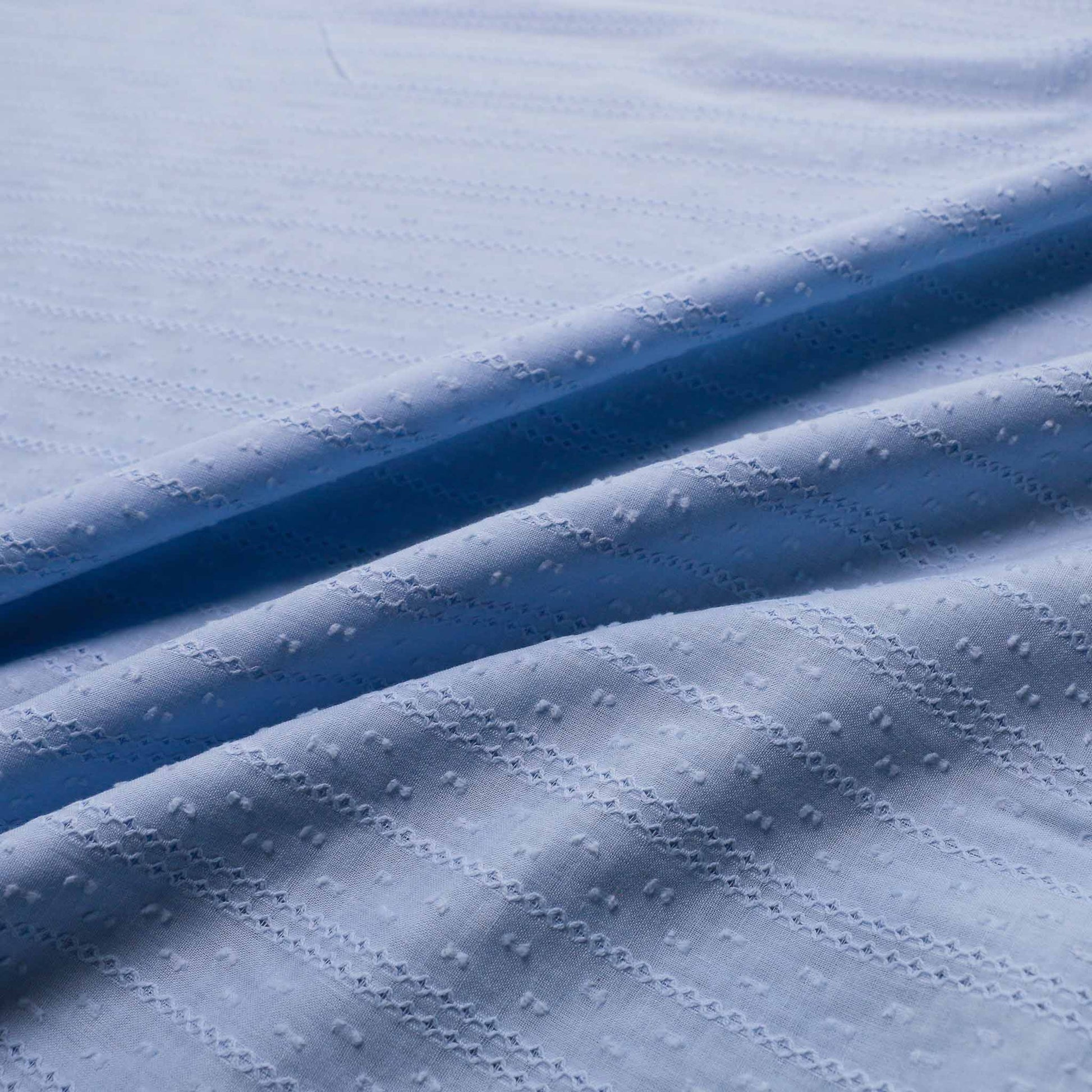 baby blue cotton lawn broad anglaise dressmaking fabric 