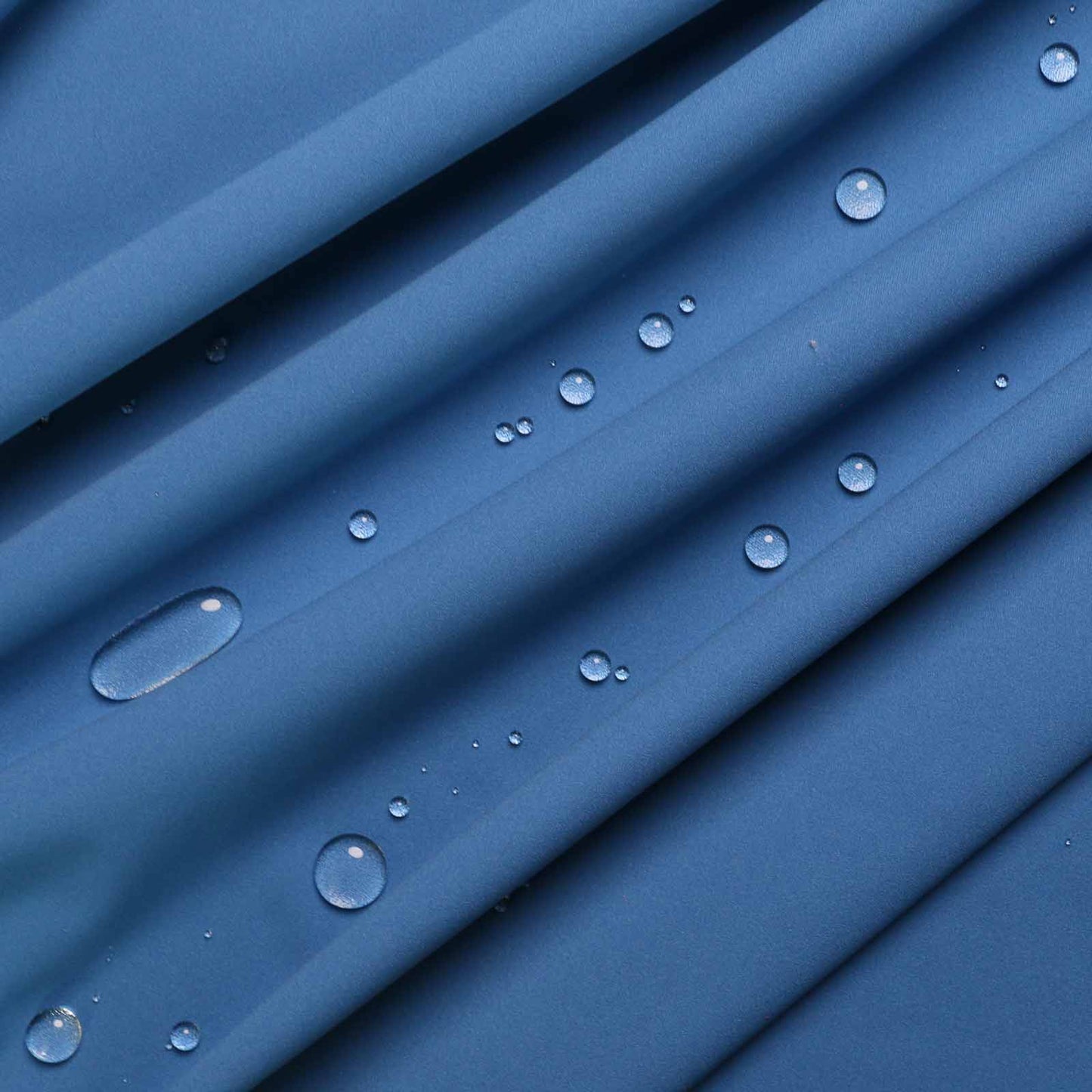 blue waterproof pul stretchy jersey fabric for dressmaking