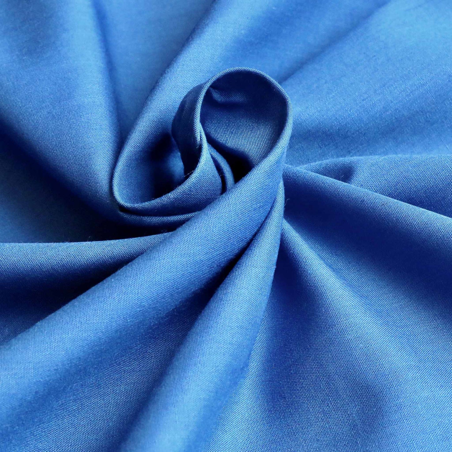 blue polycotton dressmaking and crafting fabric