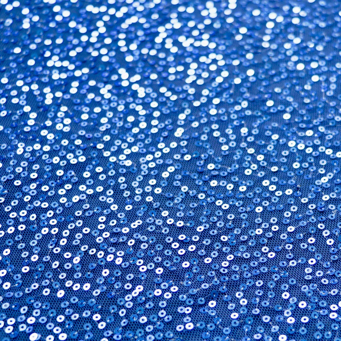 sequin mesh dressmaking fabric in blue