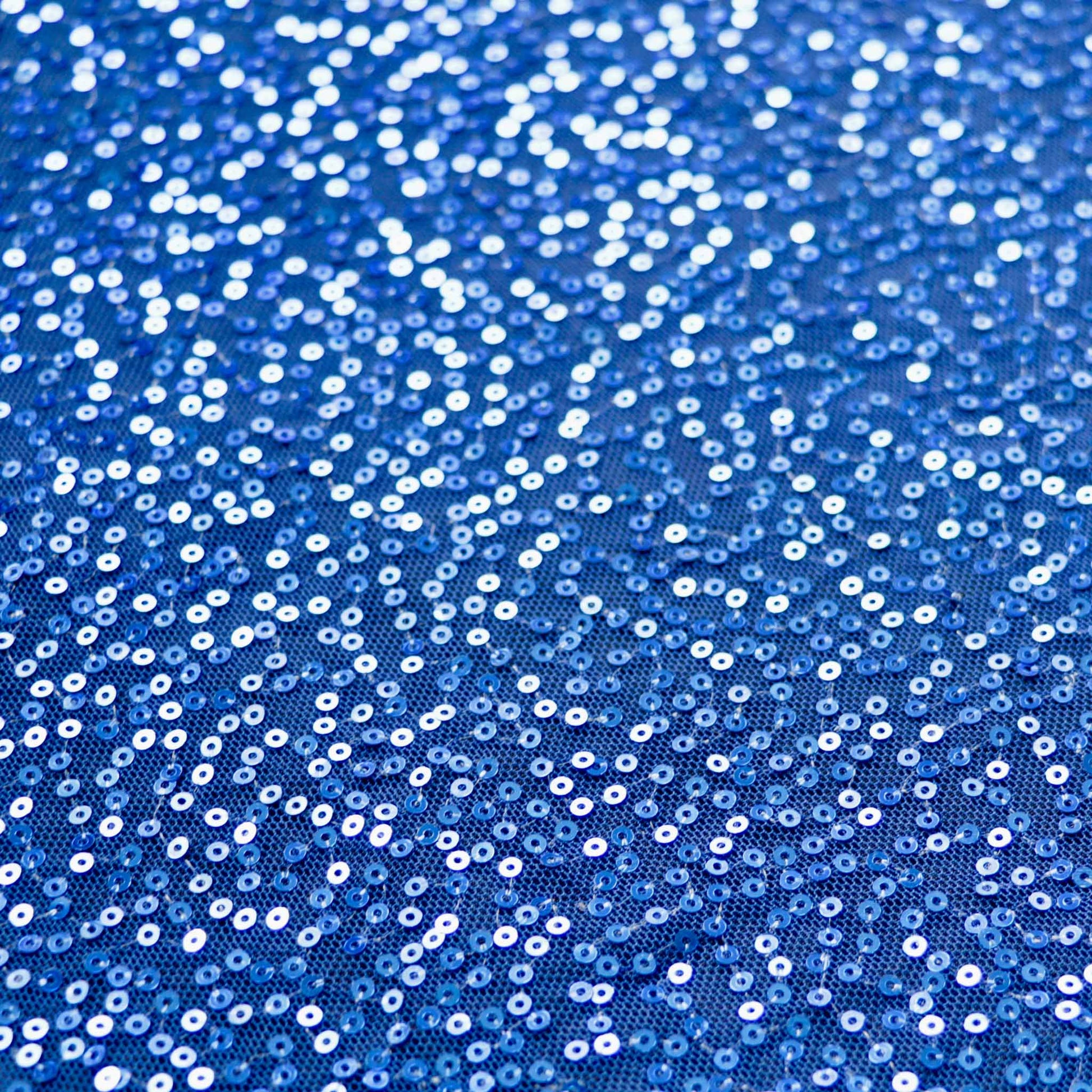 SEQUIN MESH FABRIC, Sewn on 3mm sequins, Red, Blue