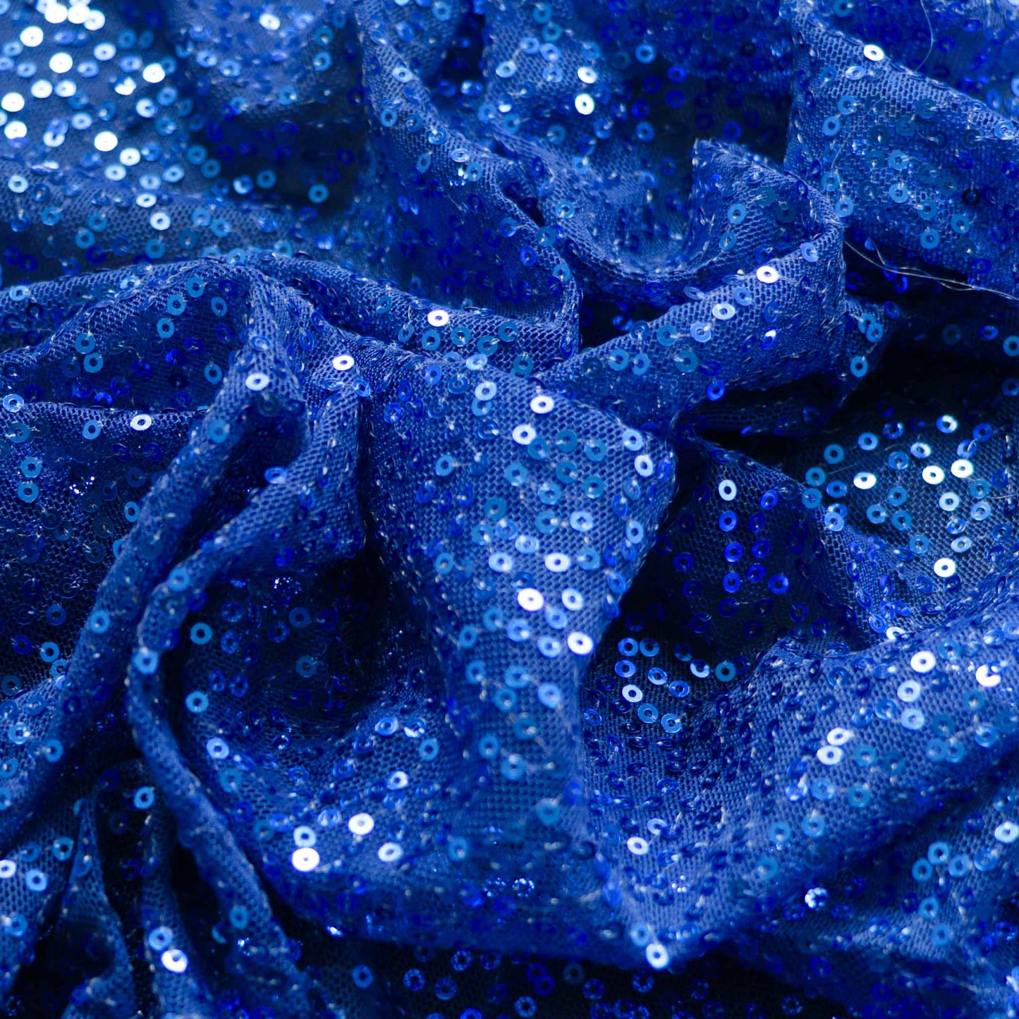 blue sequin mesh dress fabric for dressmaking