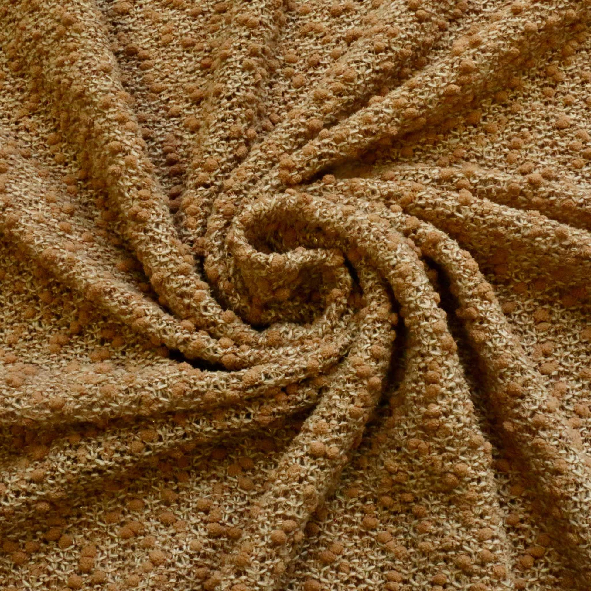 boucle dressmaking stretch fabric with bobble texture pattern