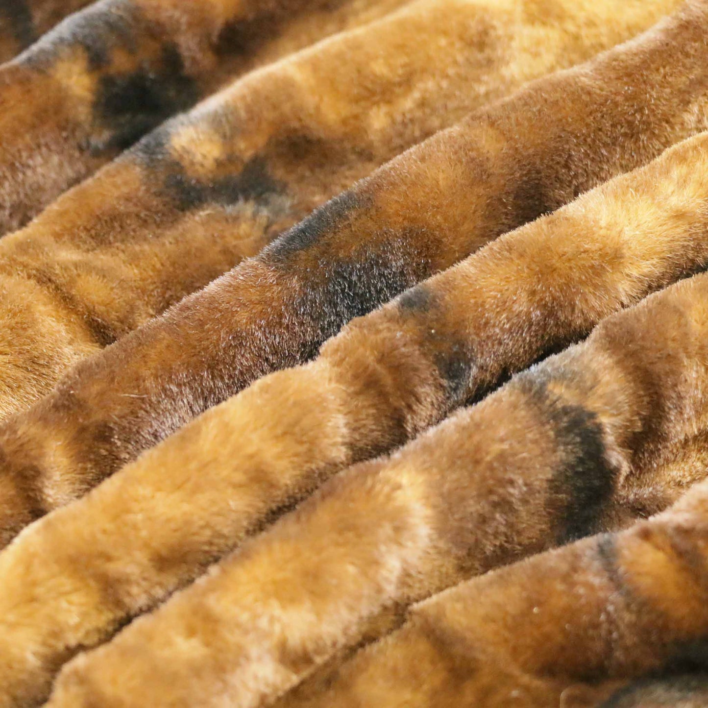 faux mink fur short pile golden brown dressmaking fabric