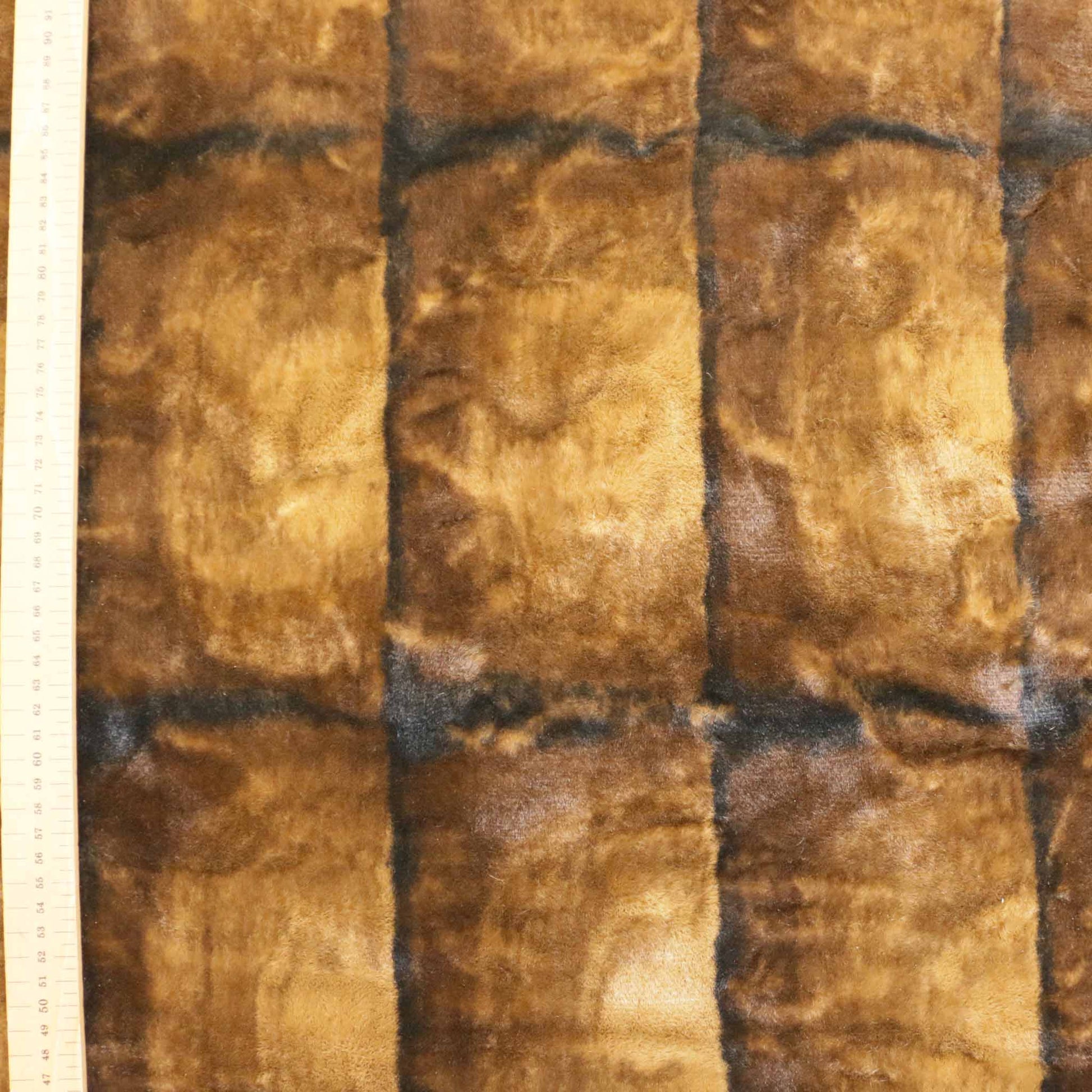 brown luxury faux fur mink skin golden brown fabric for dressmaking