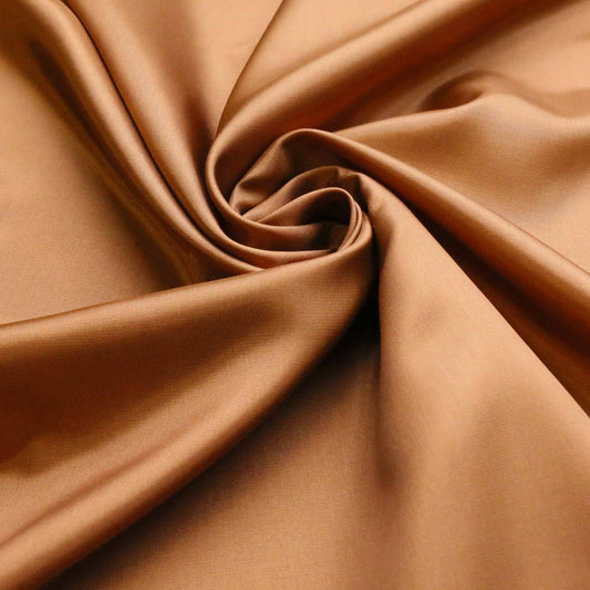 caramel coloured acetate lining fabric for dressmaking