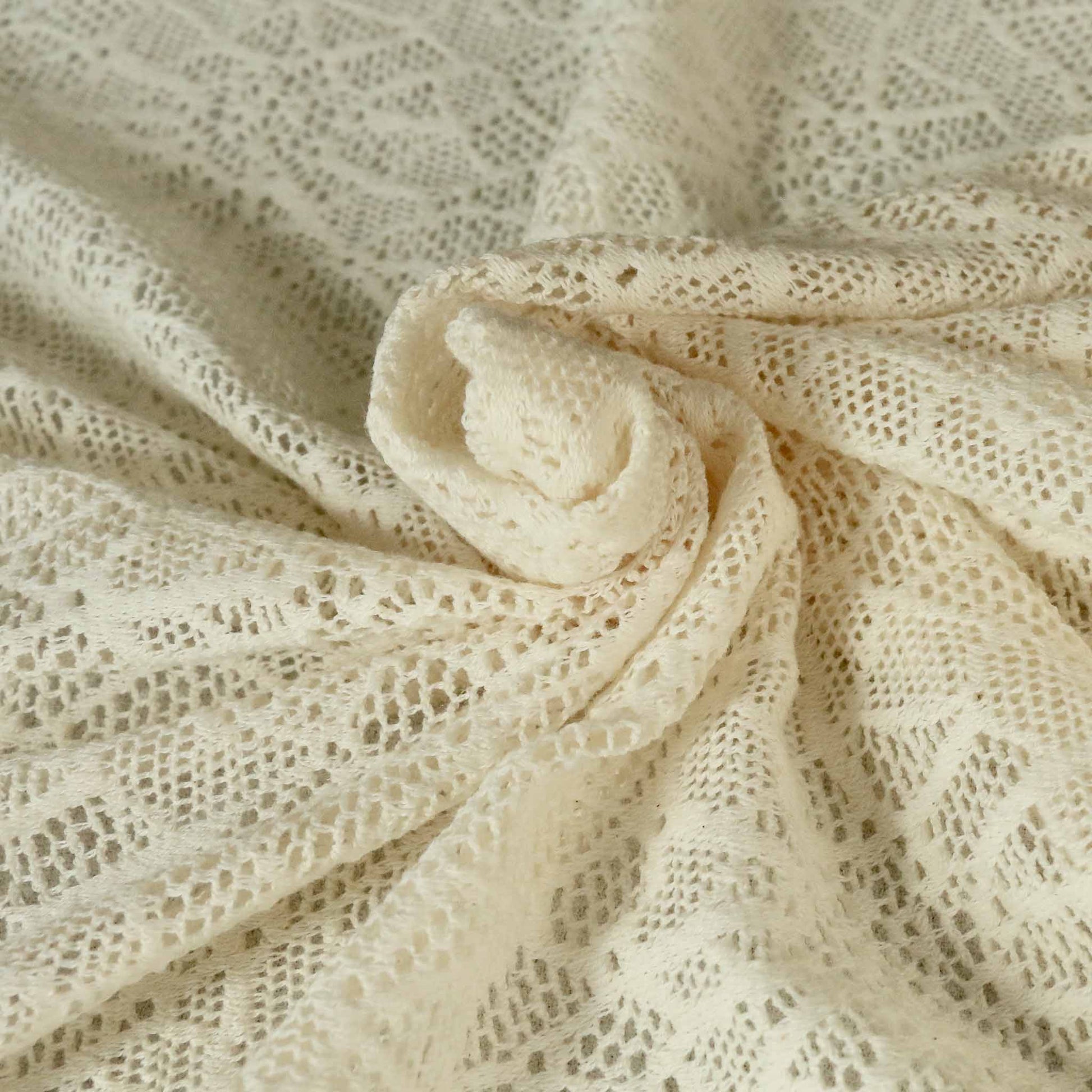 cream embroidery lace fabric for dressmaking