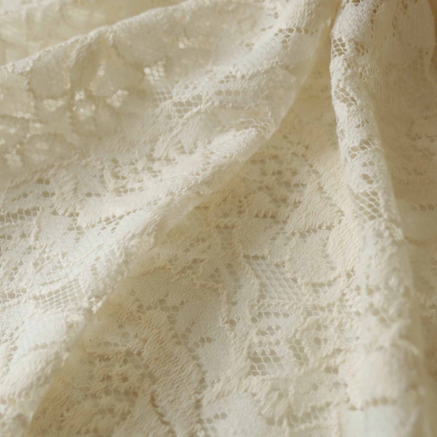 flowery cream embroidery lace fabric for dressmaking