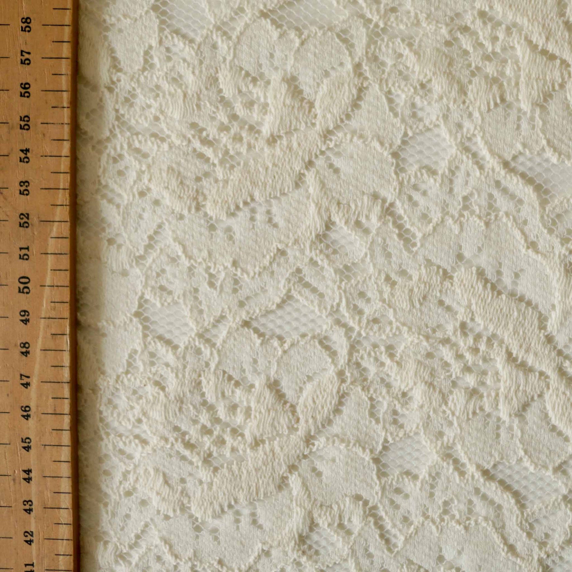 Embroidery Lace Fabric - Cream rose