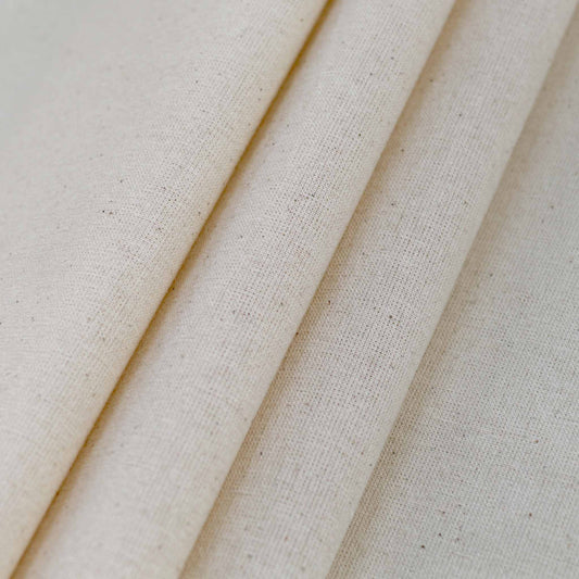 calico dressmaking fabric in natural cream colour