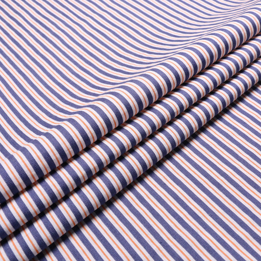 folded denim striped dressmaking fabric 
