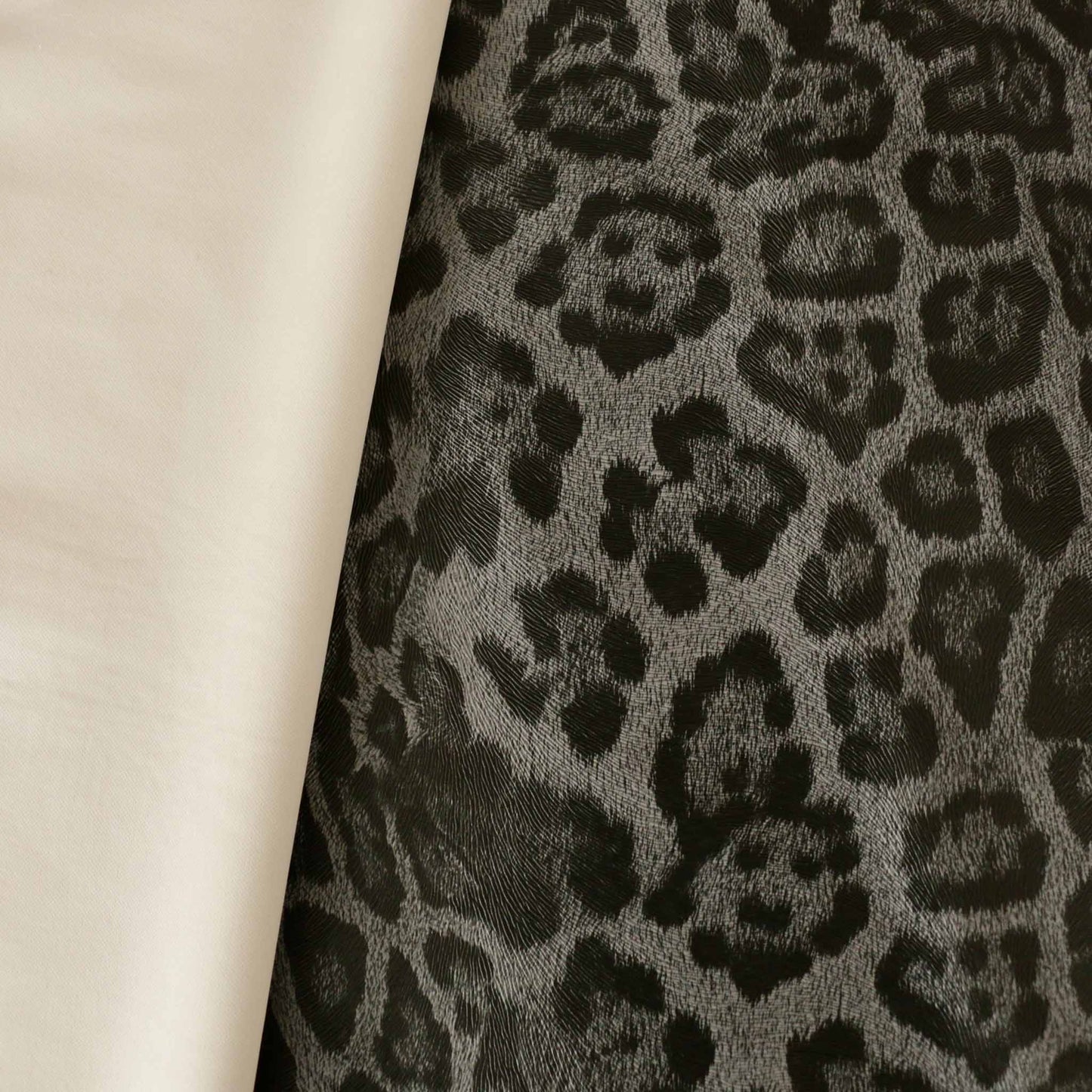 grey jaguar sking vinyl pvc leatherette dressmaking fabric