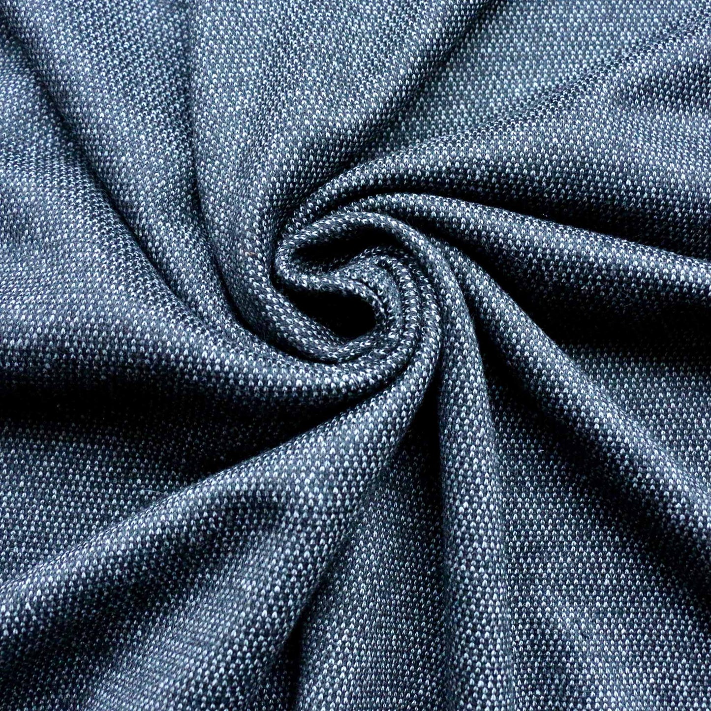 wool jersey knit dressmaking fabric with felt back in grey and black
