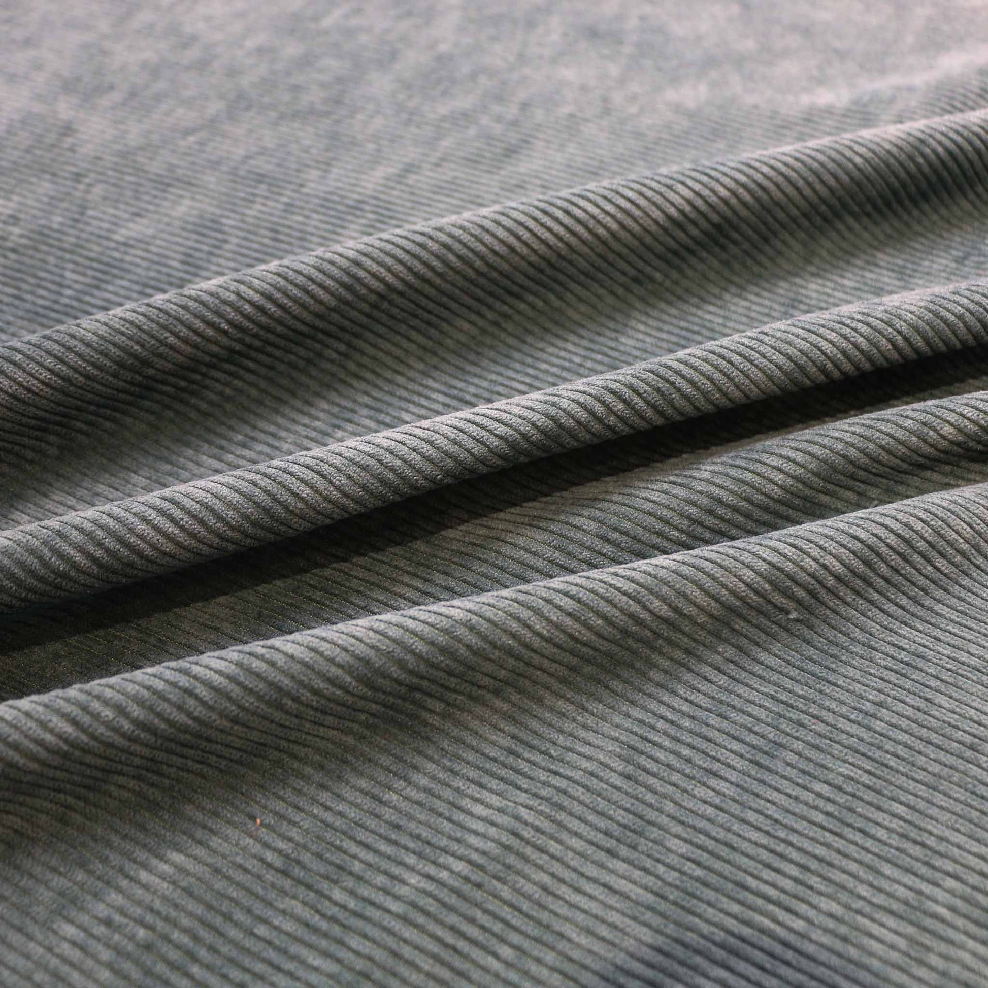 grey jumbo corduroy velvet dressmaking fabric
