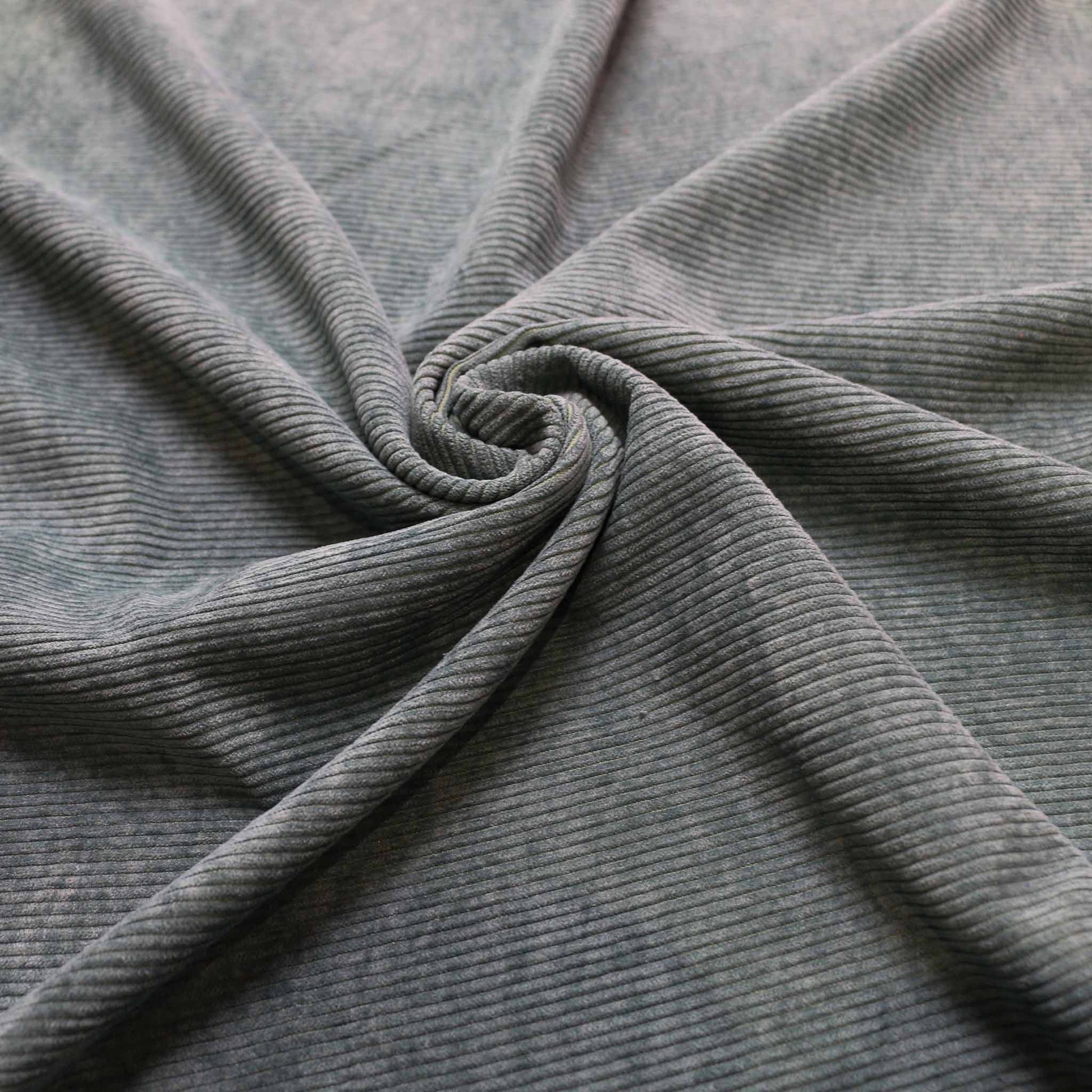 grey 8 wale jumbo corduroy dressmaking fabric 