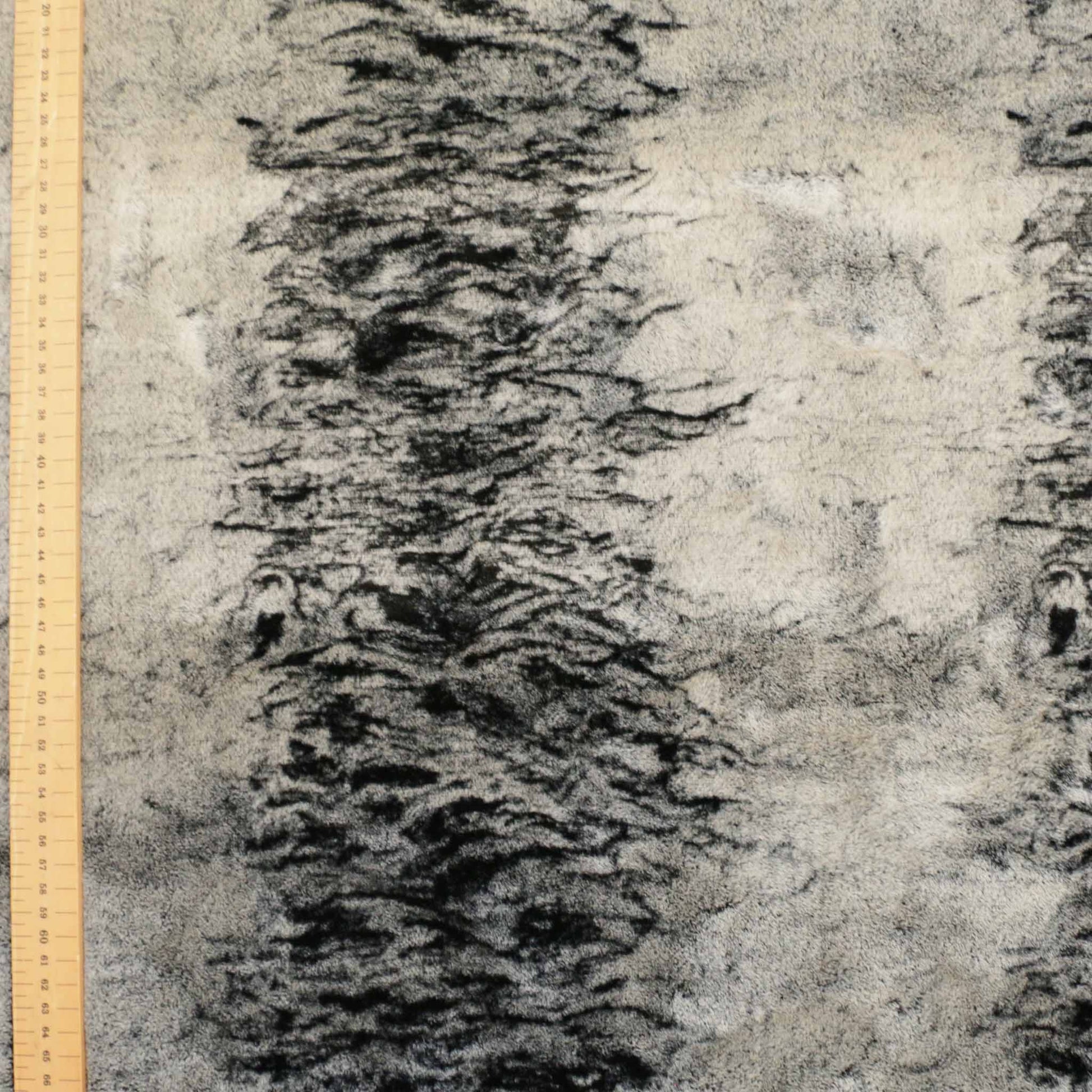 grey faux wolf fur dressmaking fabric