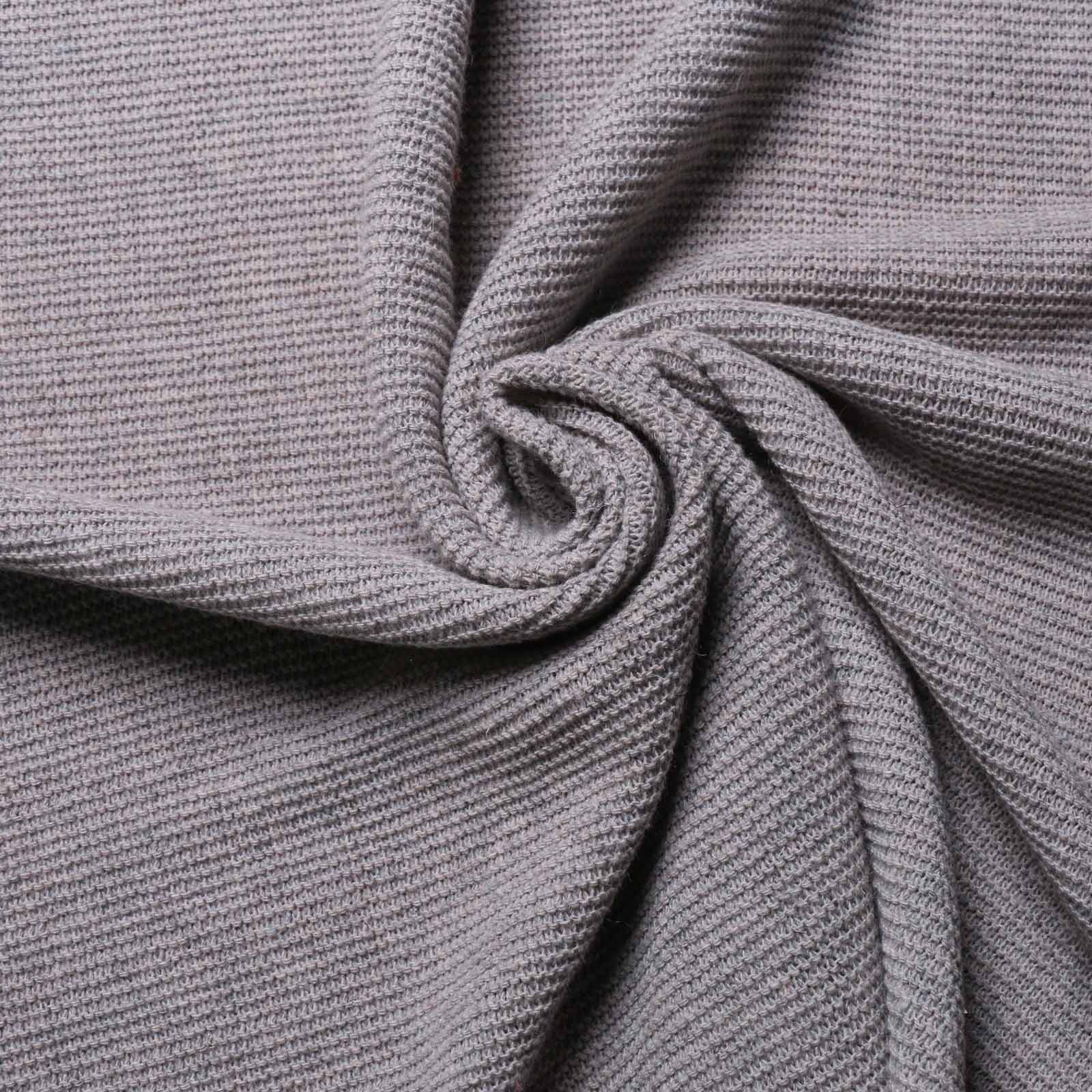 jersey  purl knit wool fabric plain pale grey colour