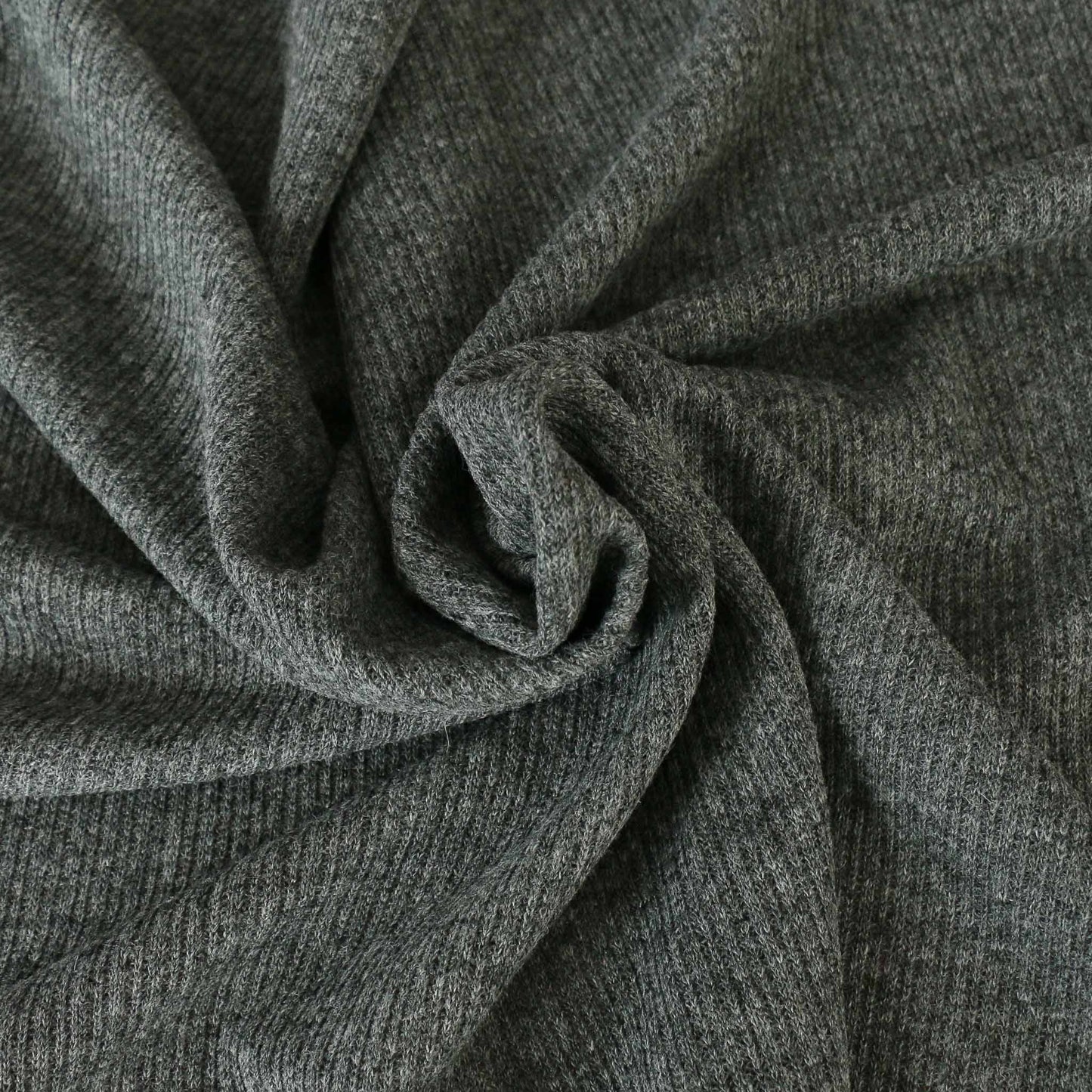 grey rib jersey dressmaking knit fabric with stripy stripe design in grey