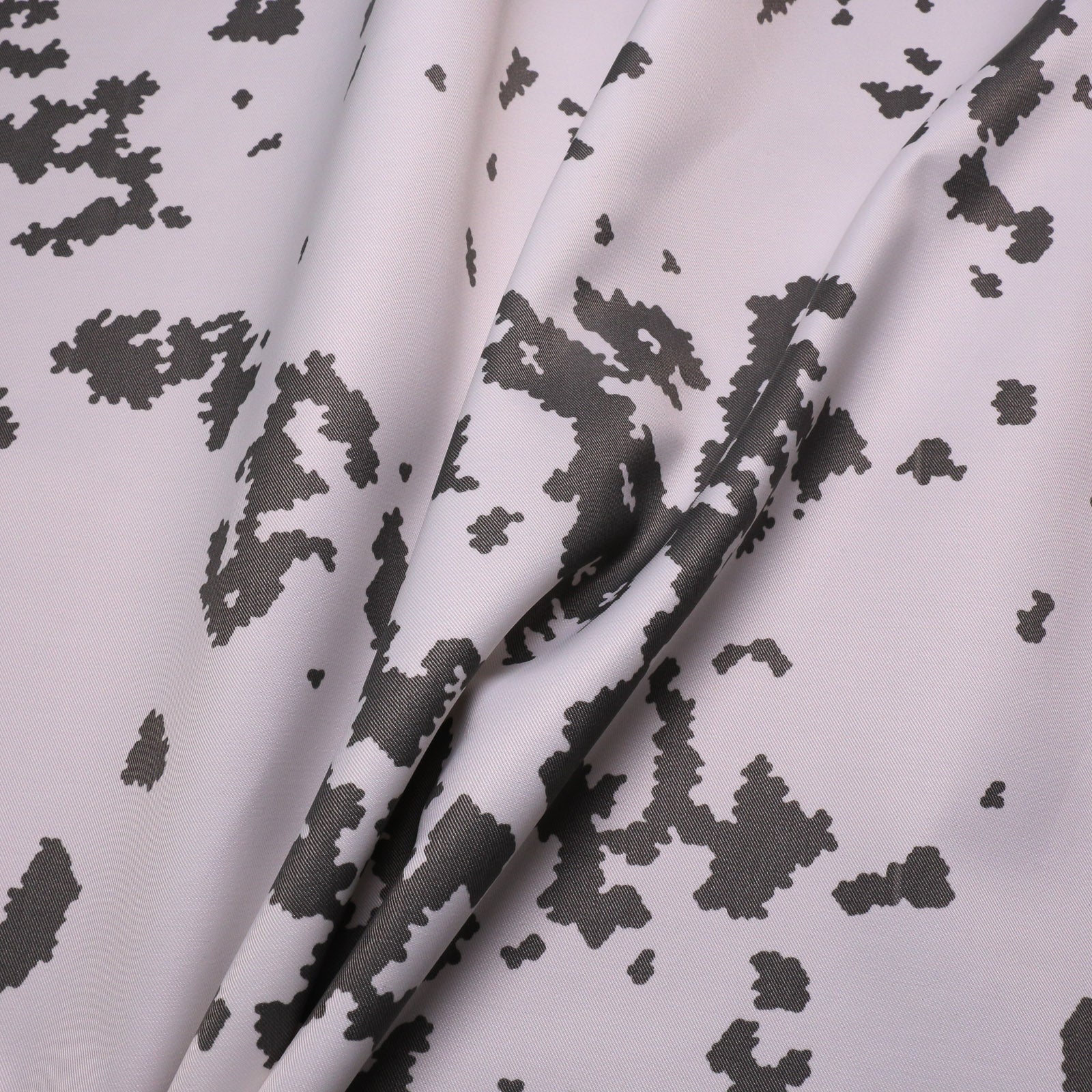 water resistant camouflage cotton twill fabric for dressmaking in grey and white