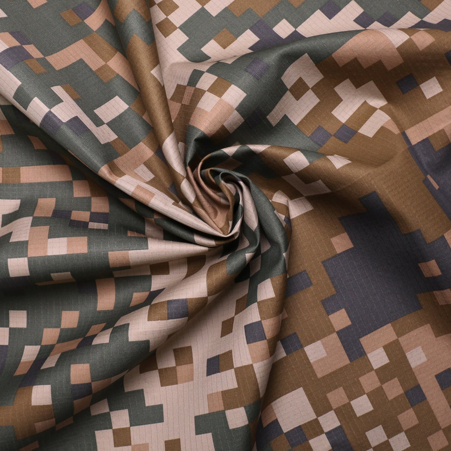 rip resistant square camouflage ripstop fabric cotton for dressmaking in beige brown and khaki colour
