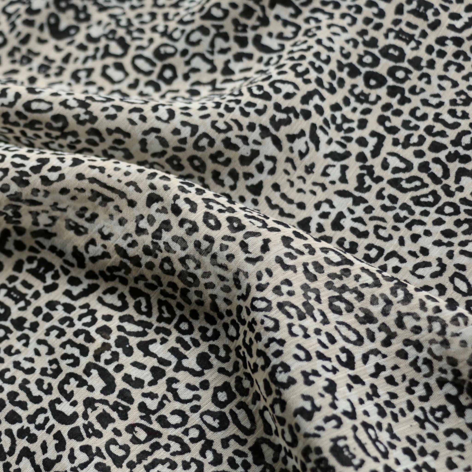 crinkle chiffon fabric with leopard print polyester dressmaking synthetic