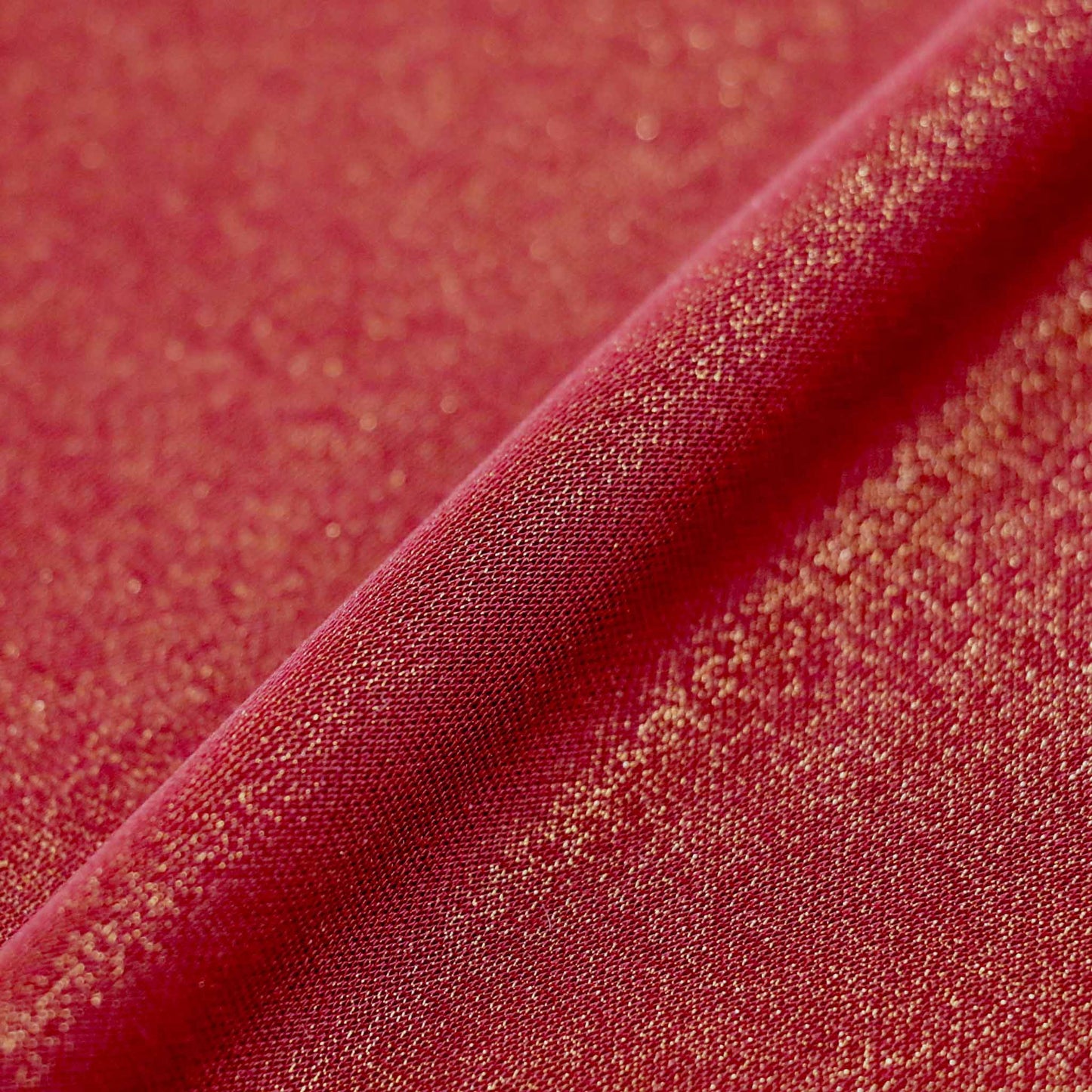 gold shimmer lycra fabric for dressmaking in maroon colour