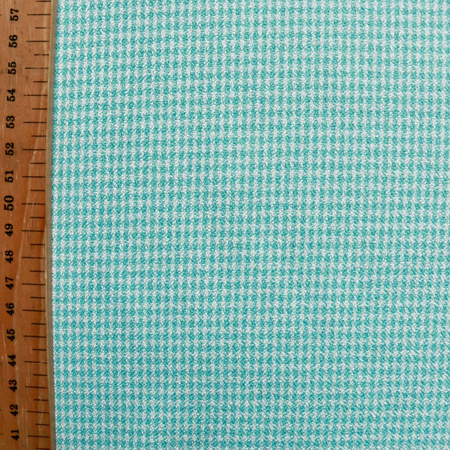metre viscose crepe check dressmaking fabric in mint and white