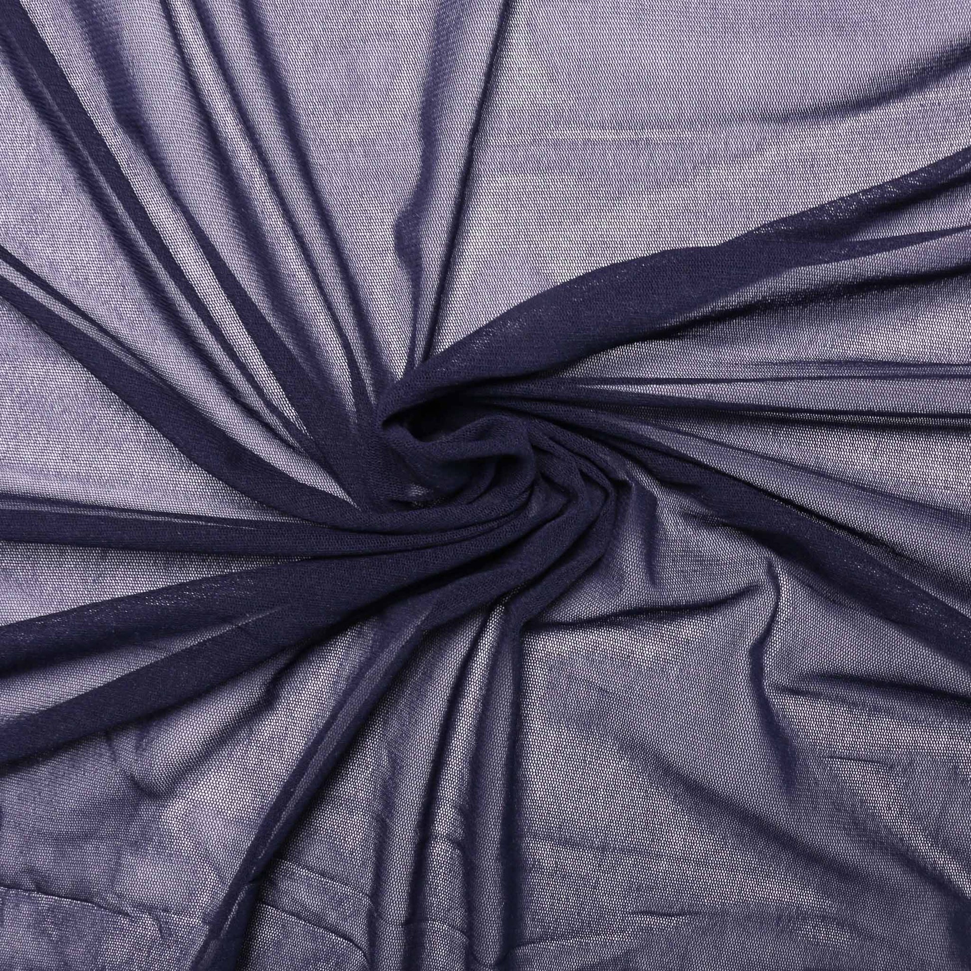 navy netting for dressmaking with stretch