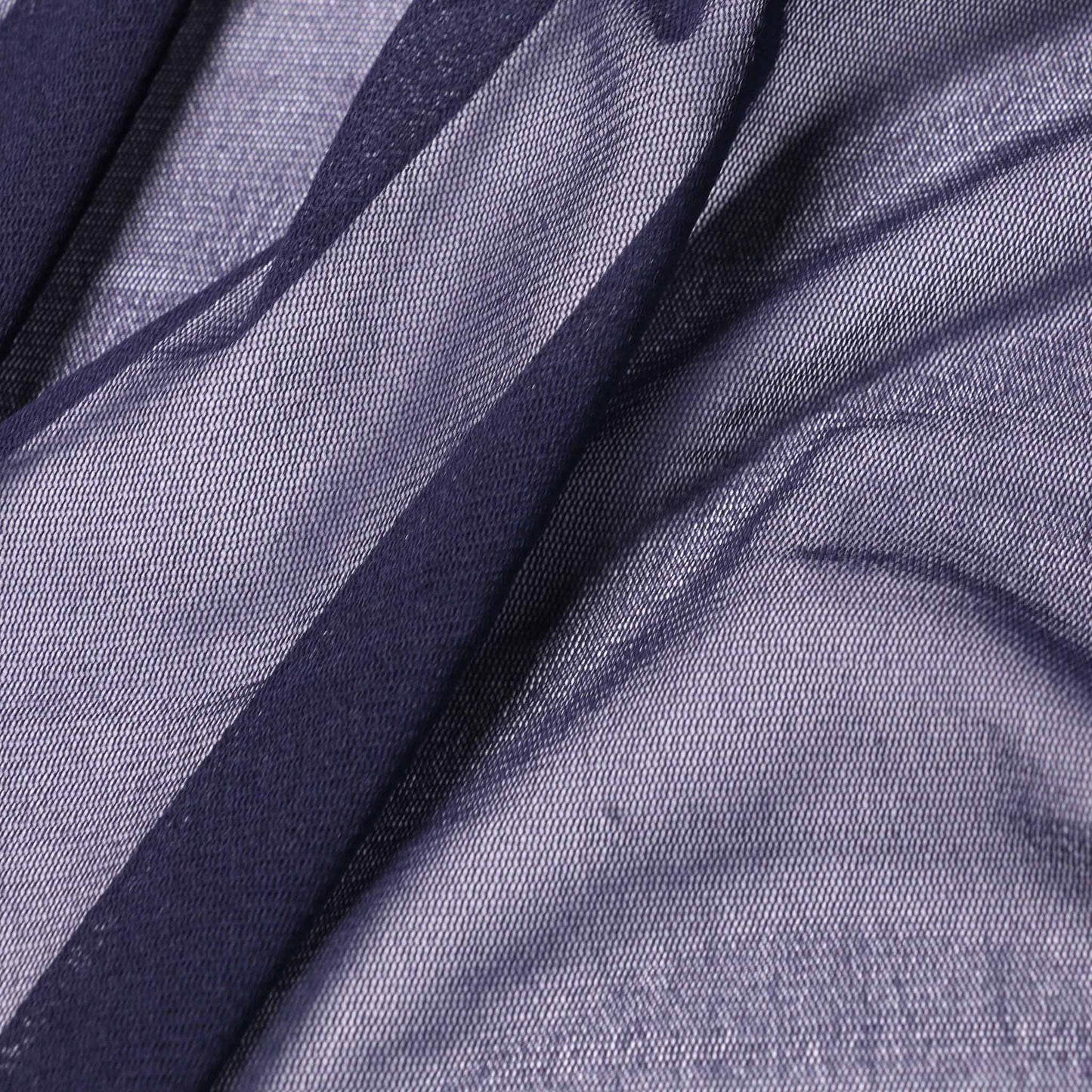 plain navy coloured stretchy dressmaking netting fabric