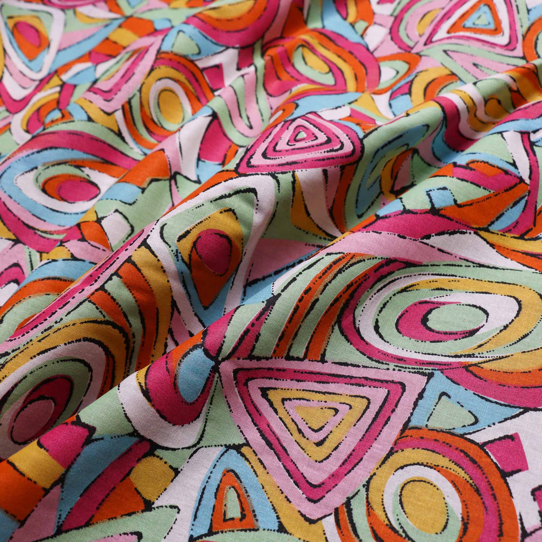 Abstract cotton clearance fabric