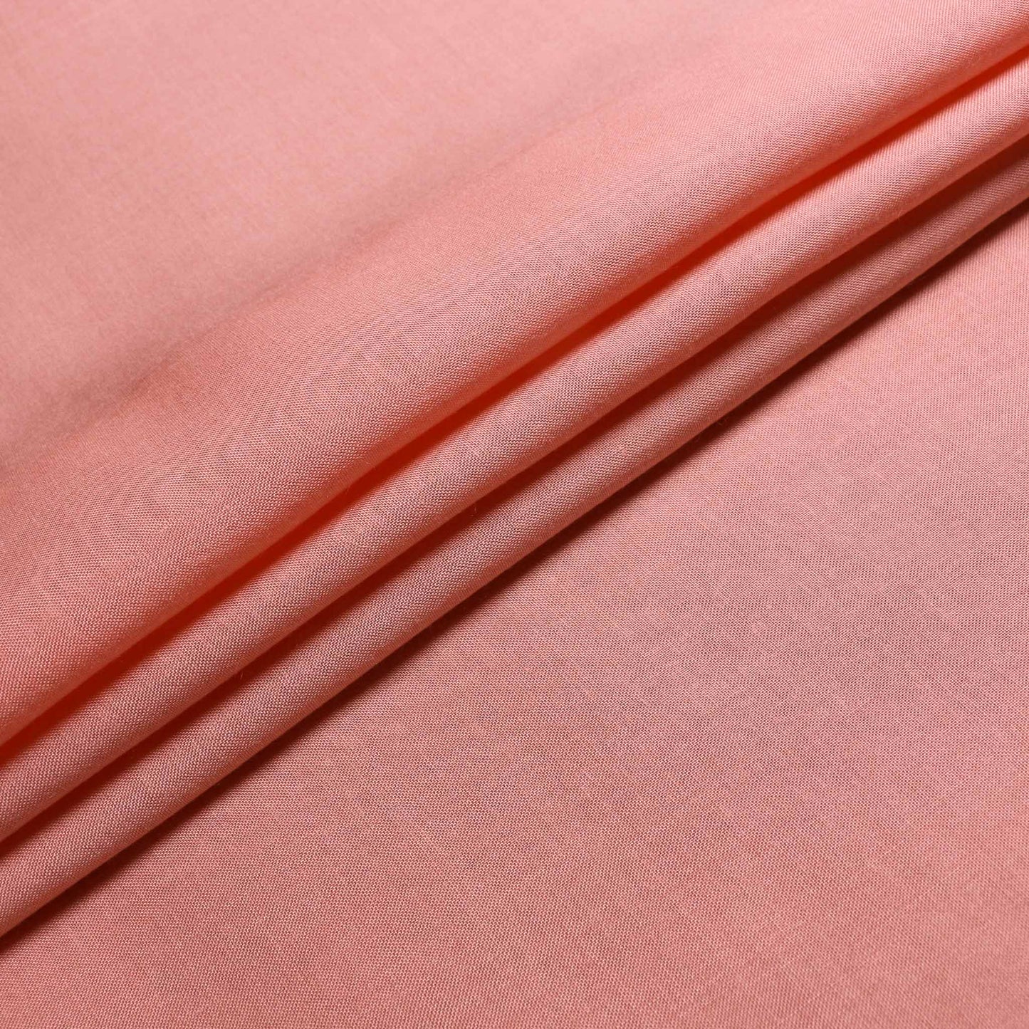 folded peach viscose challis dress fabric uk