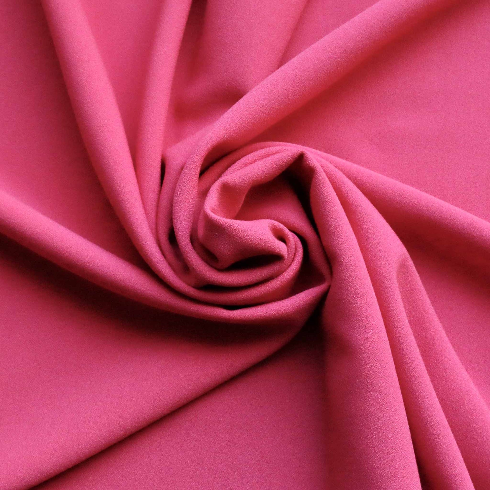 pink crepe viscose stretchy dressmaking fabric