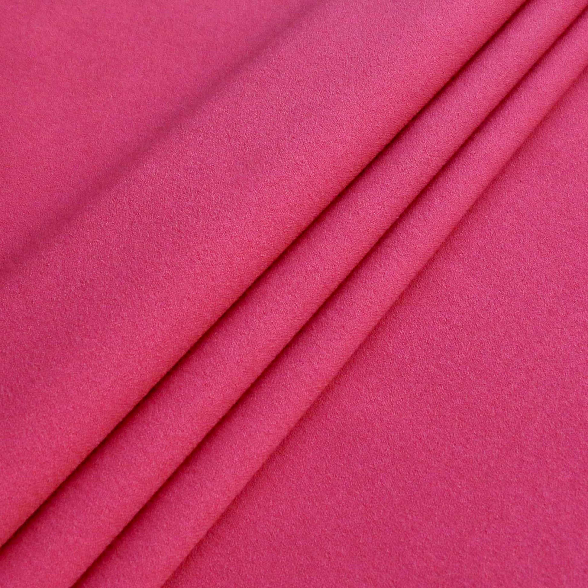 pink crepe viscose stretchy dressmaking fabric