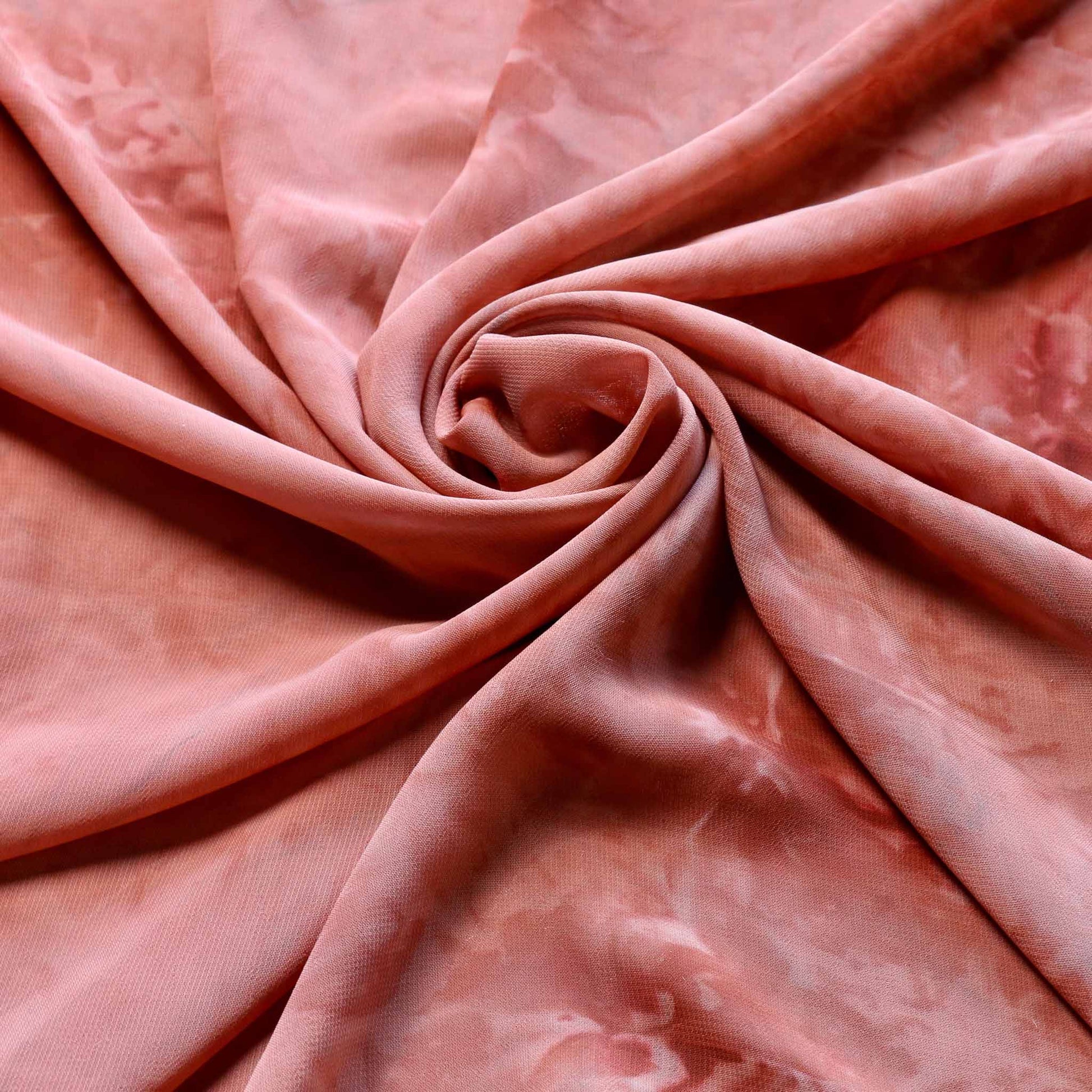 marble effect pink chiffon polyester dressmaking fabric