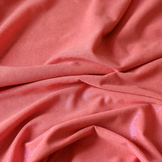 pink netting mesh shimmer glitter dressmaking fabric