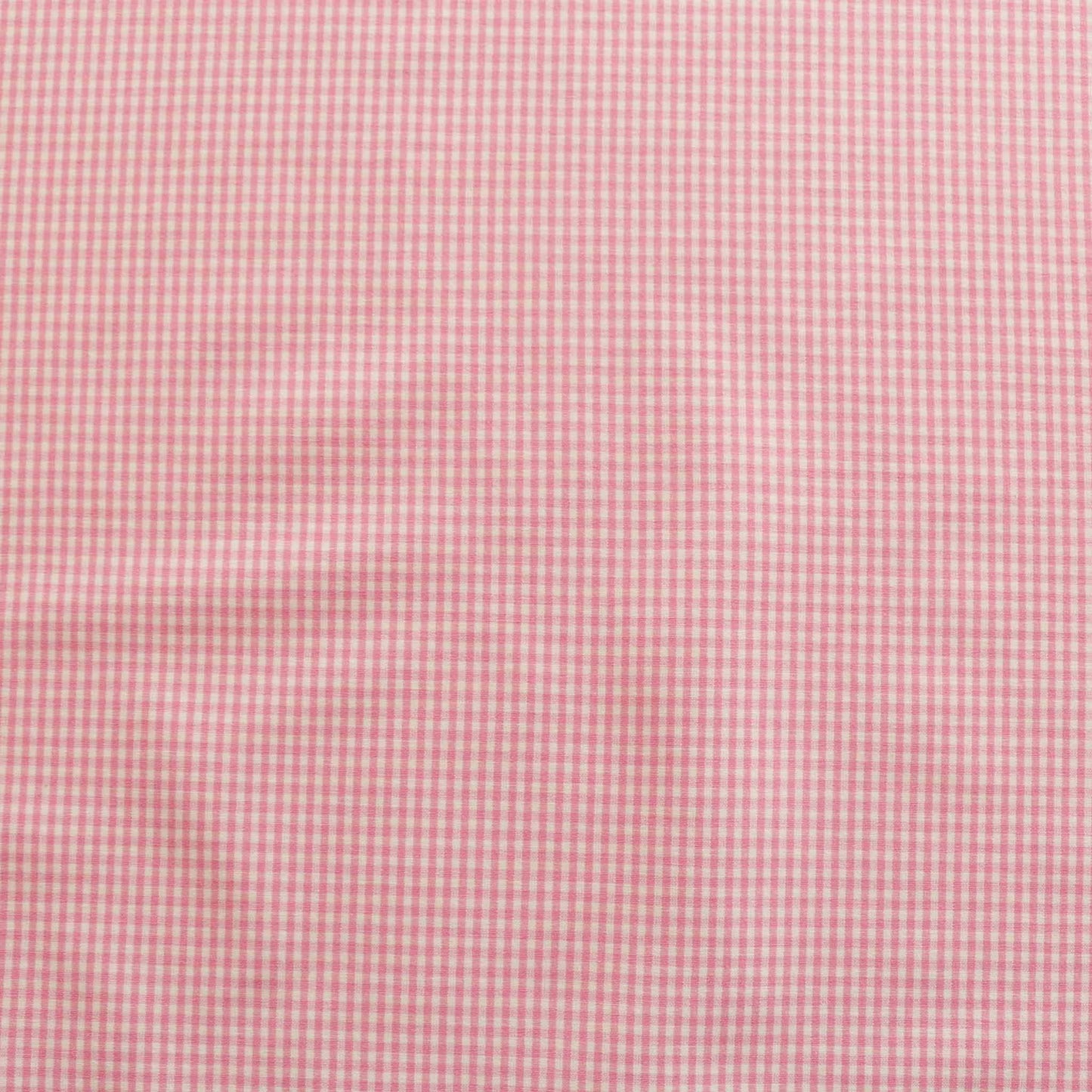 bengaline gingham check pink and white dressmaking suiting fabric