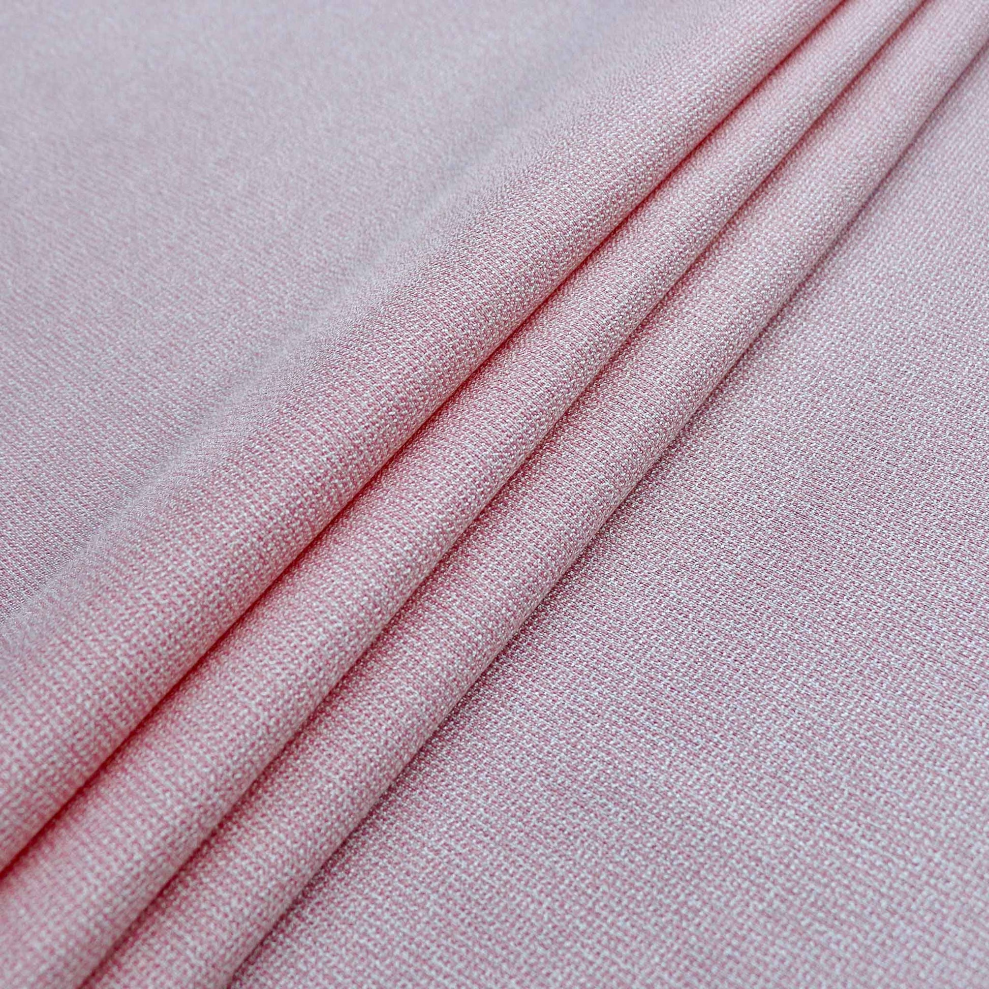 check double crepe viscose dressmaking fabric in pink and white