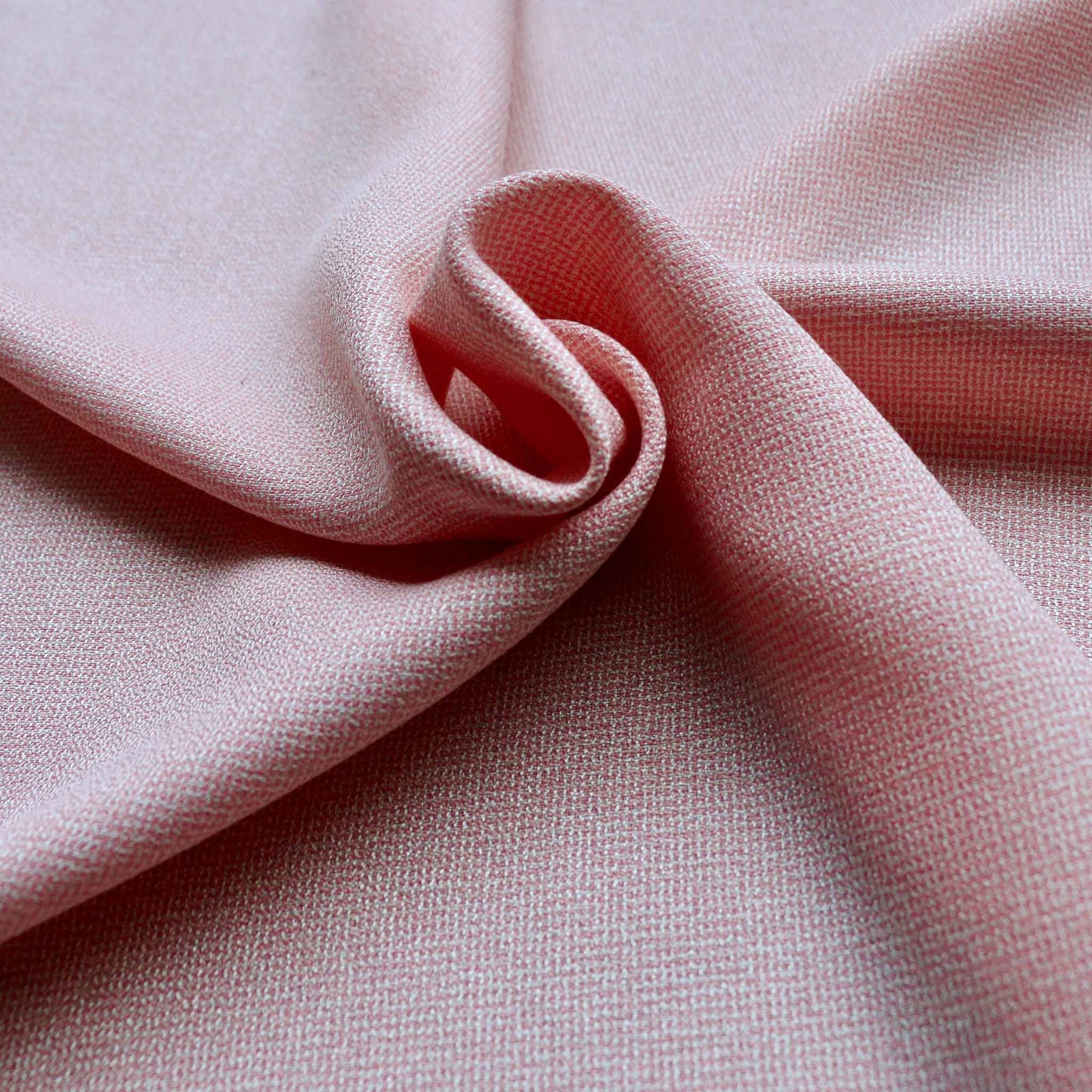 pink and white check viscose crepe dressmaking fabric