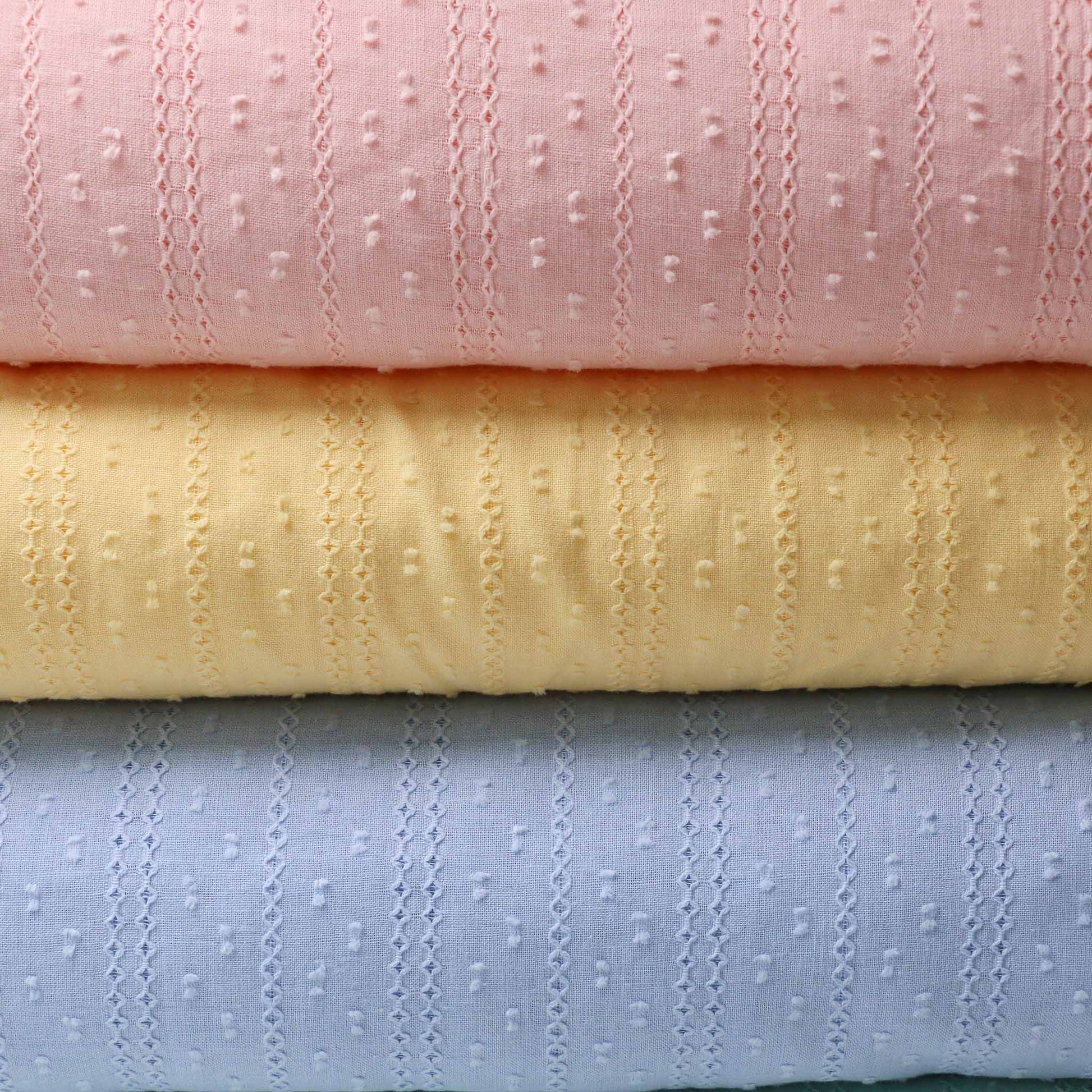 Pastel colour collection cotton voile broad anglaise dressmaking fabric